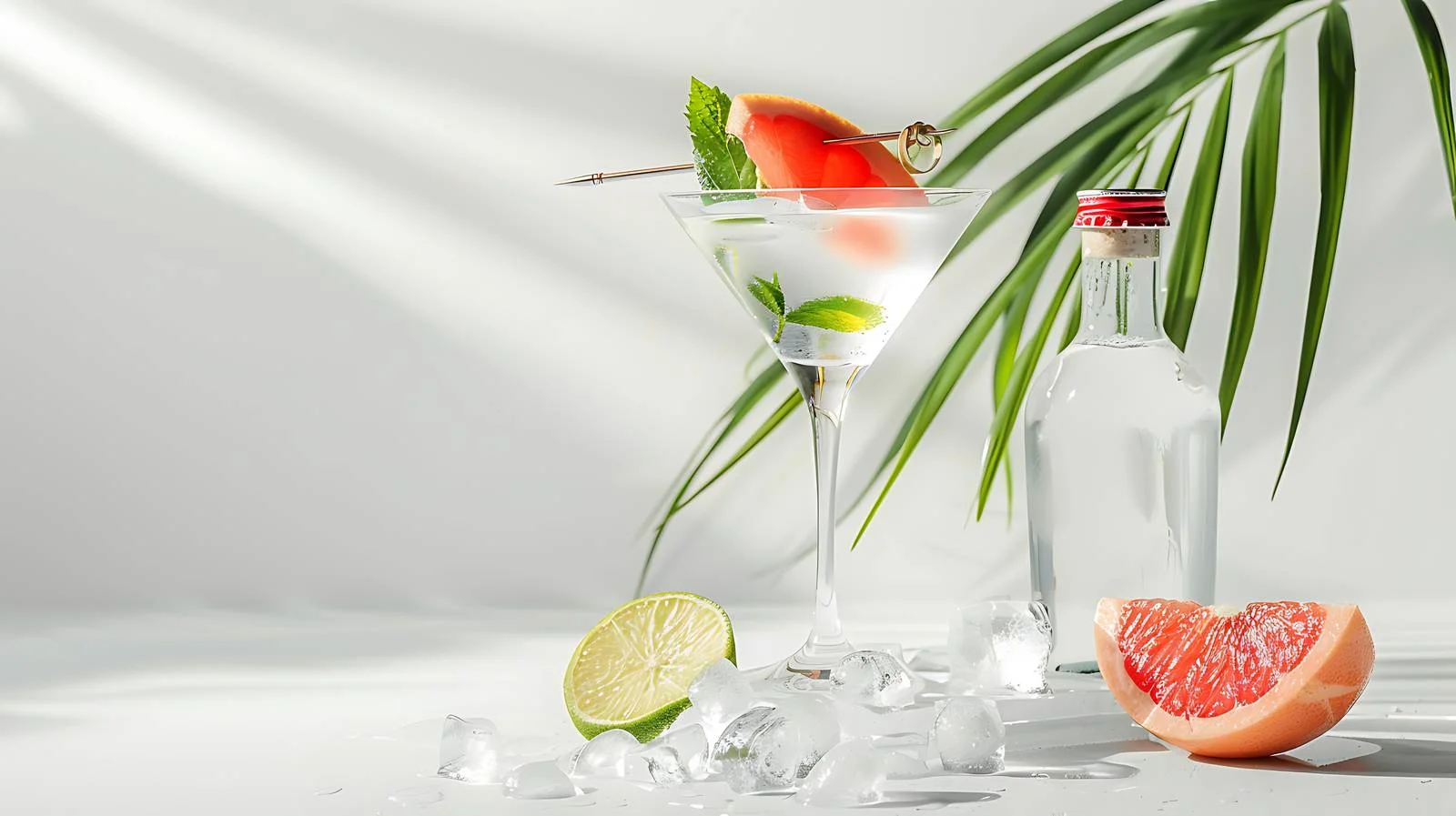 Exotic Martini Cocktail with Ice Cubes — free download from Dotvec