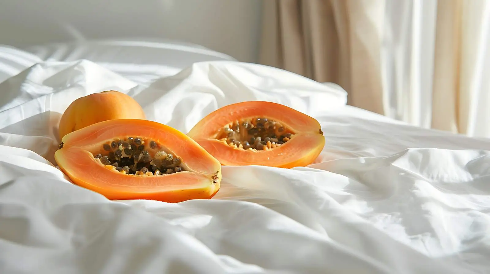 Fresh Papaya Fruit on a Bed Setting — free download from Dotvec