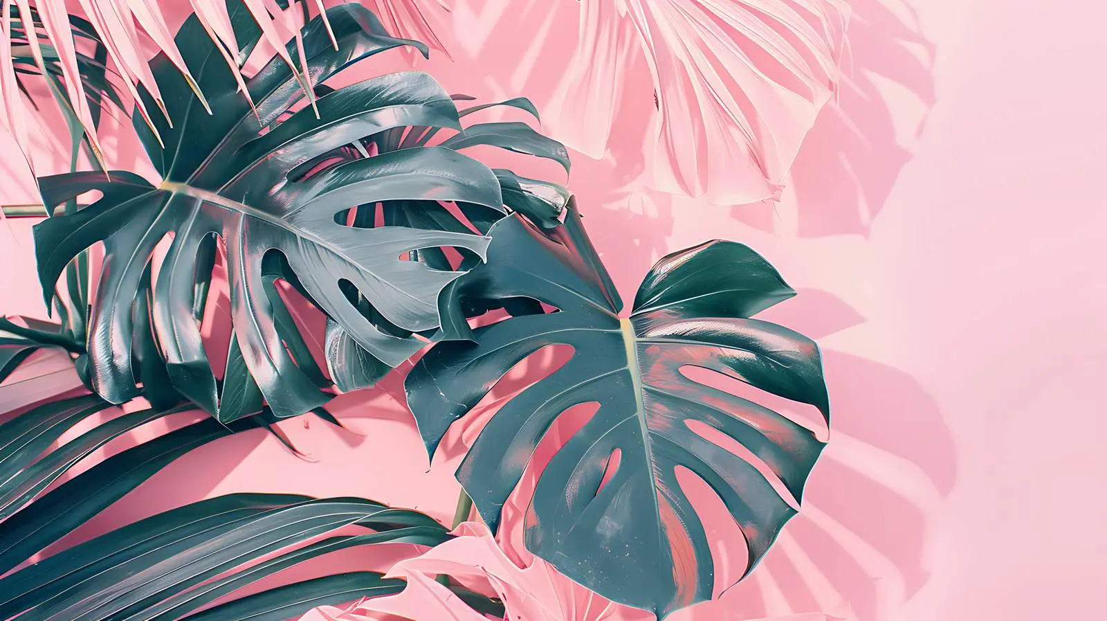 Exotic Palm Leaves on Beige Background — free download from Dotvec