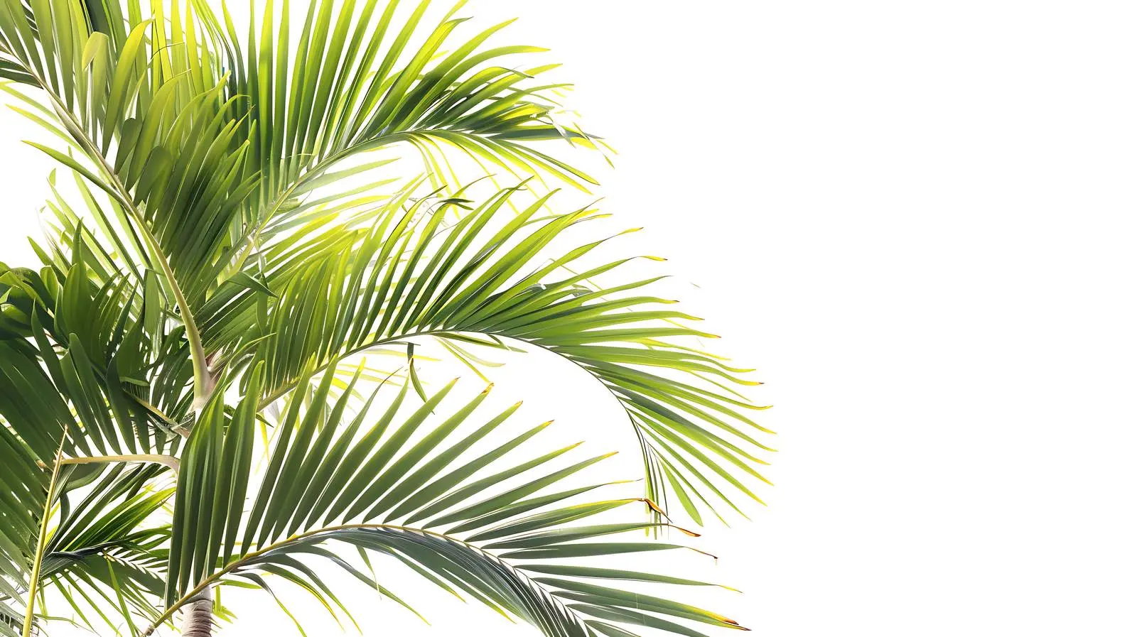 Exotic Palm Tree on White Background – free plant lover image from Dotvec