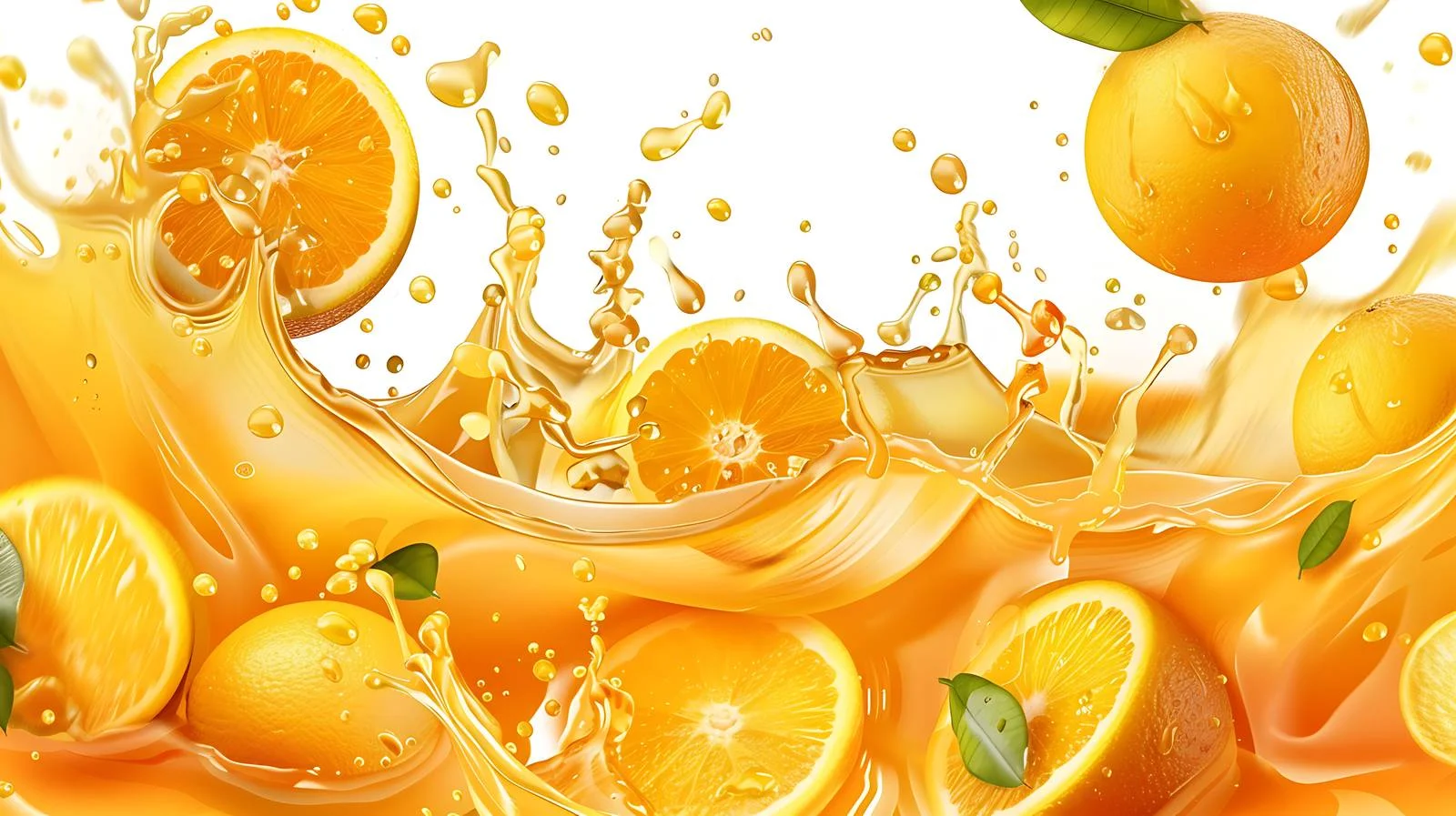 Vibrant Tropical Citrus and Fresh Juice Splash — free download from Dotvec