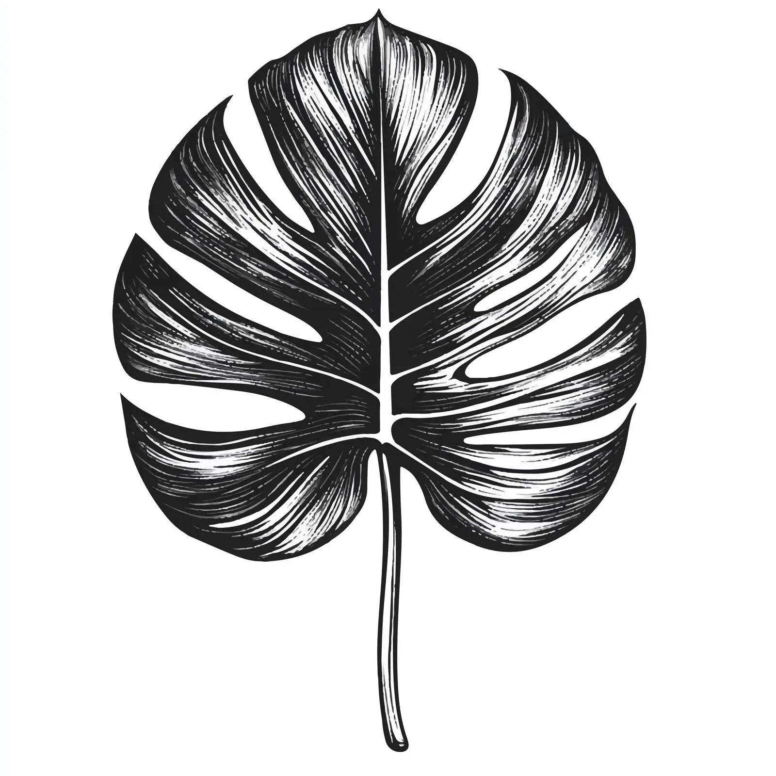 Tropical Palm Leaf Flat Vector on White Background — free download from Dotvec