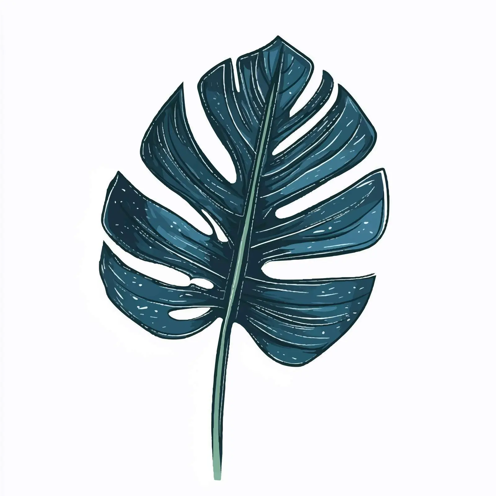 Isolated Tropical Palm Leaf Flat Vector Design — free download from Dotvec