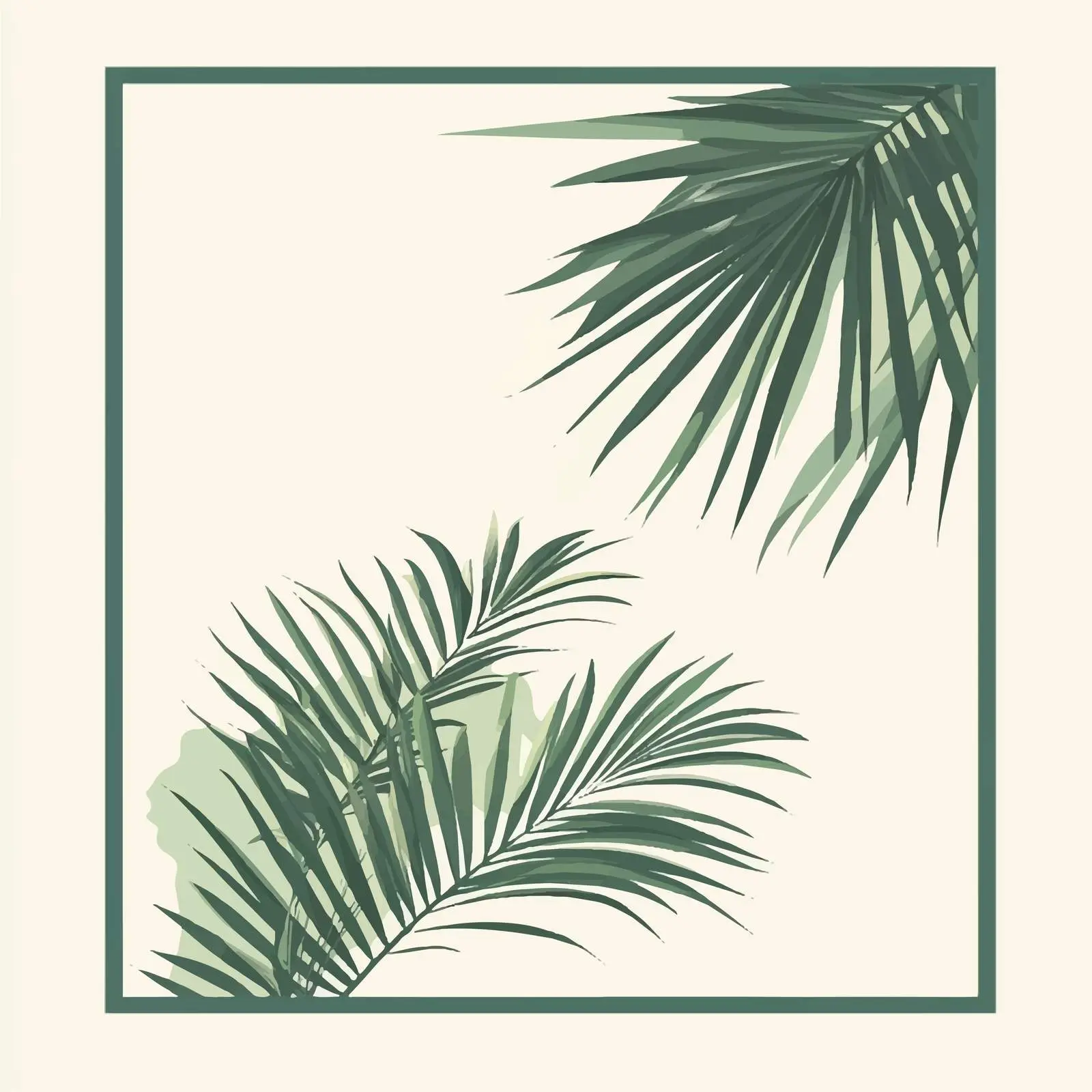 Isolated Tropical Palm Leaf Vector on White Background — free download from Dotvec