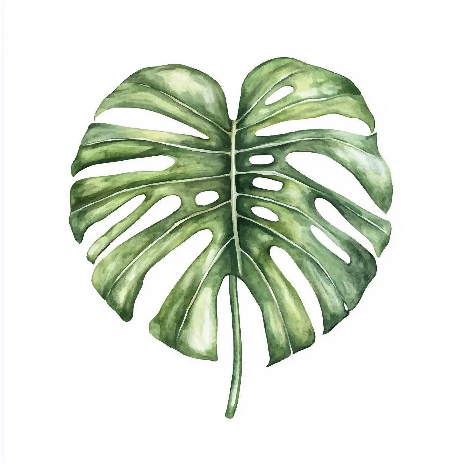 Watercolor Tropical Palm Leaf Vector Illustration — free download from Dotvec
