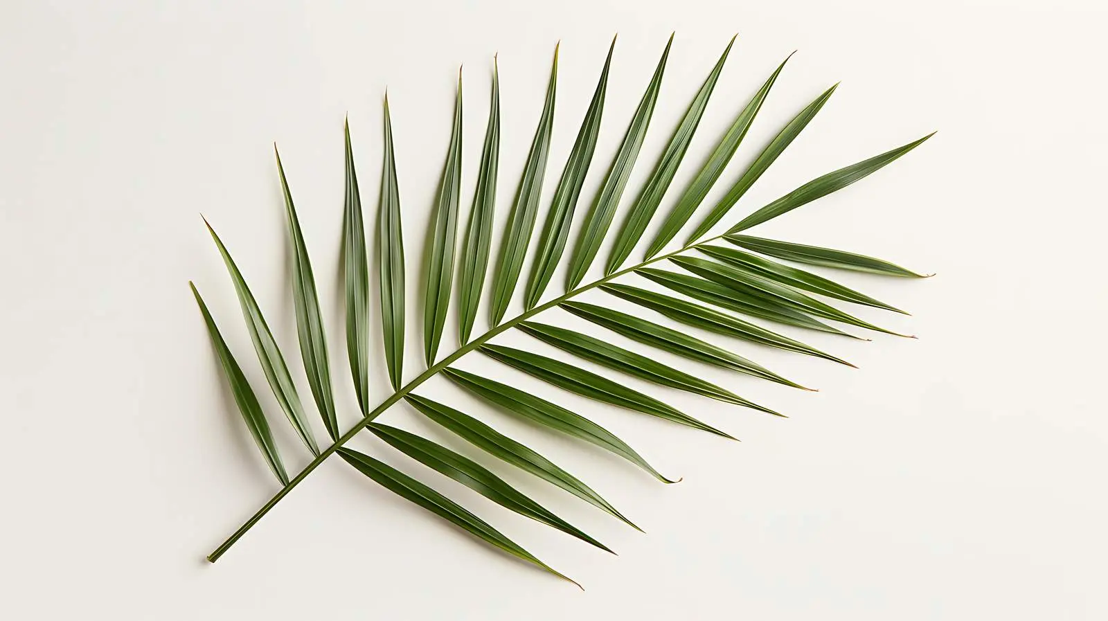 Minimalist Tropical Palm Leaf on Neutral Wall — free download from Dotvec
