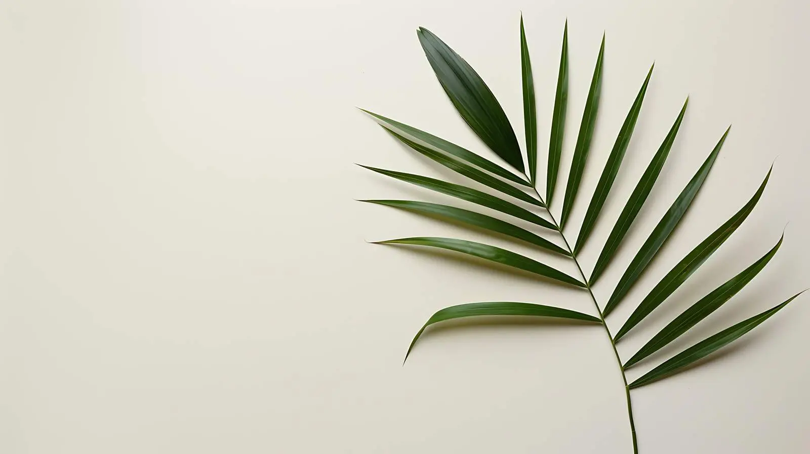 Minimal Tropical Palm Leaf on Neutral Wall — free download from Dotvec