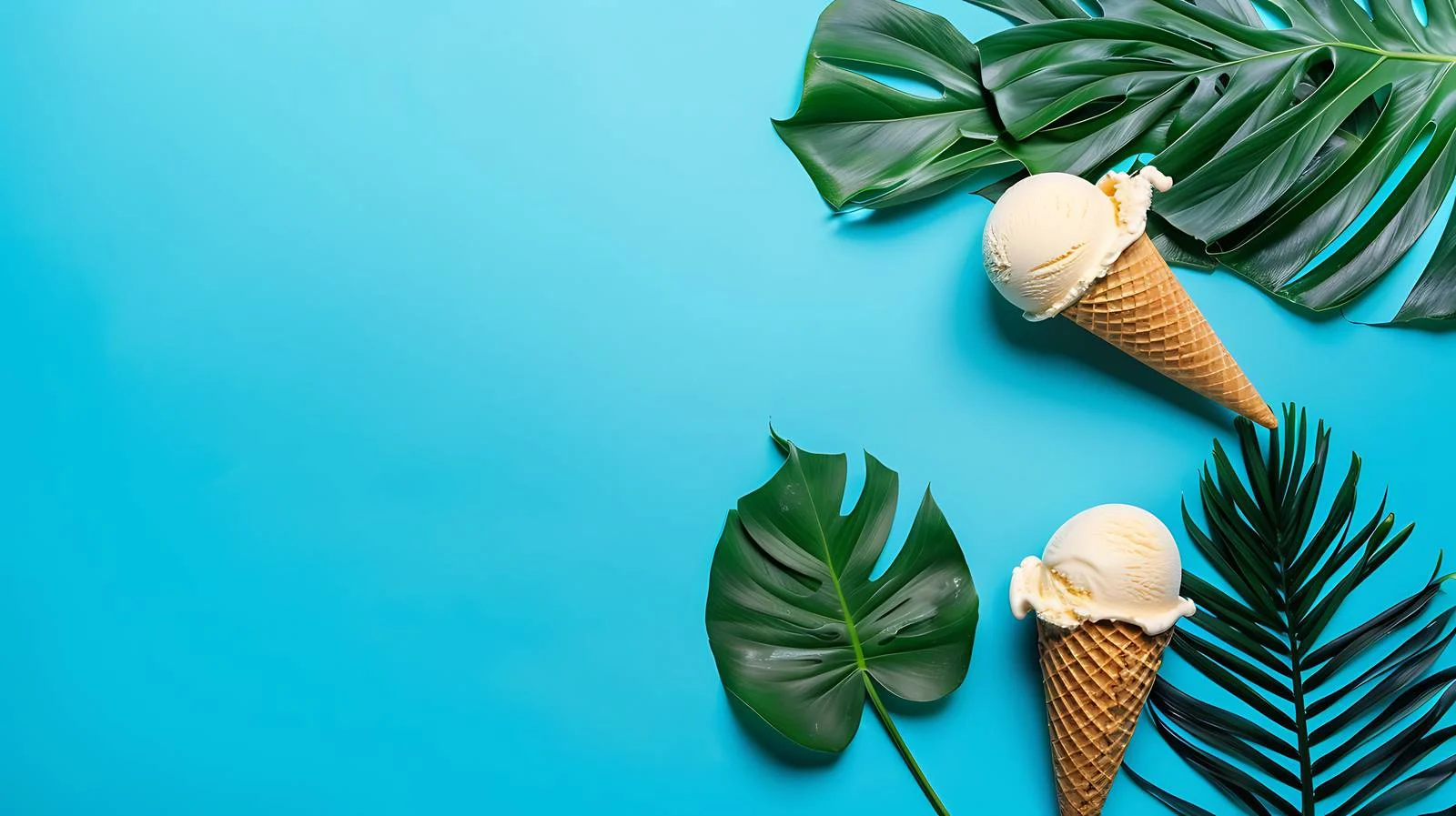 Tropical Treats on Palm Leaf — free download from Dotvec