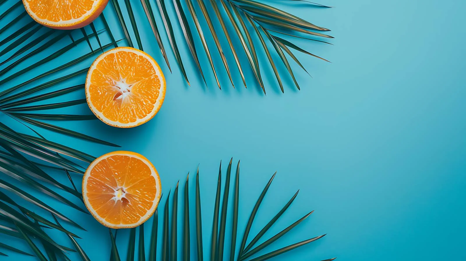 Exotic Fruit and Palm Leaf Composition — free download from Dotvec