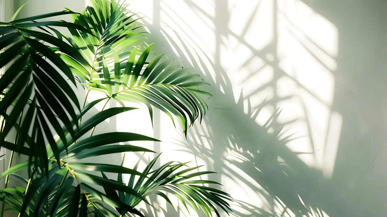 Tropical Palm Leaves with Sunlight Shadows — free download from Dotvec
