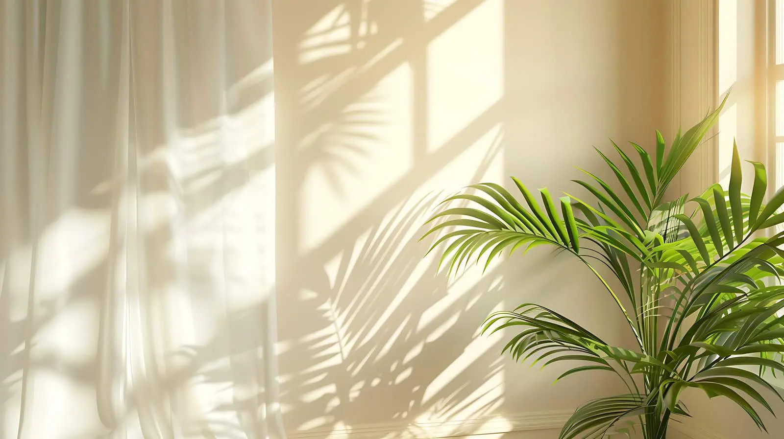Tropical Palm Leaves with Warm Sunlight — free download from Dotvec