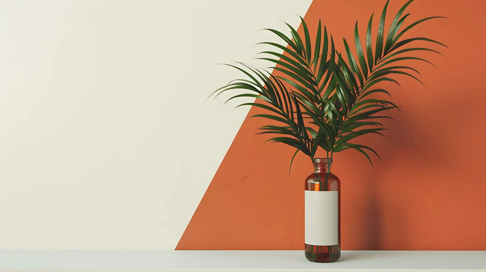 Tropical Palm Leaves in Vintage Bottle — free download from Dotvec