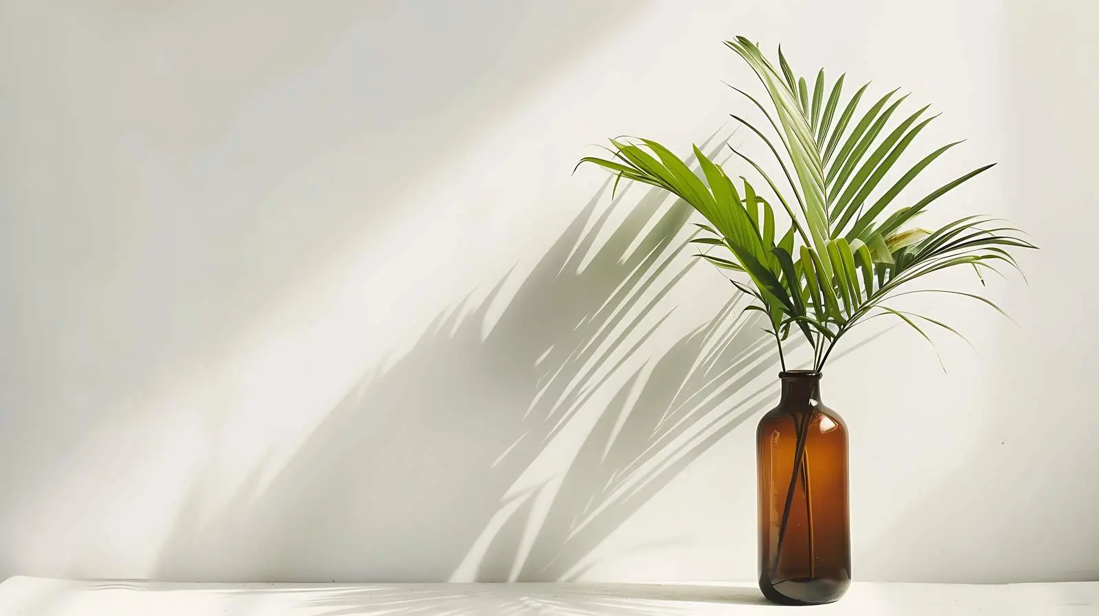 Tropical Palm Leaves in Vintage Bottle — free download from Dotvec