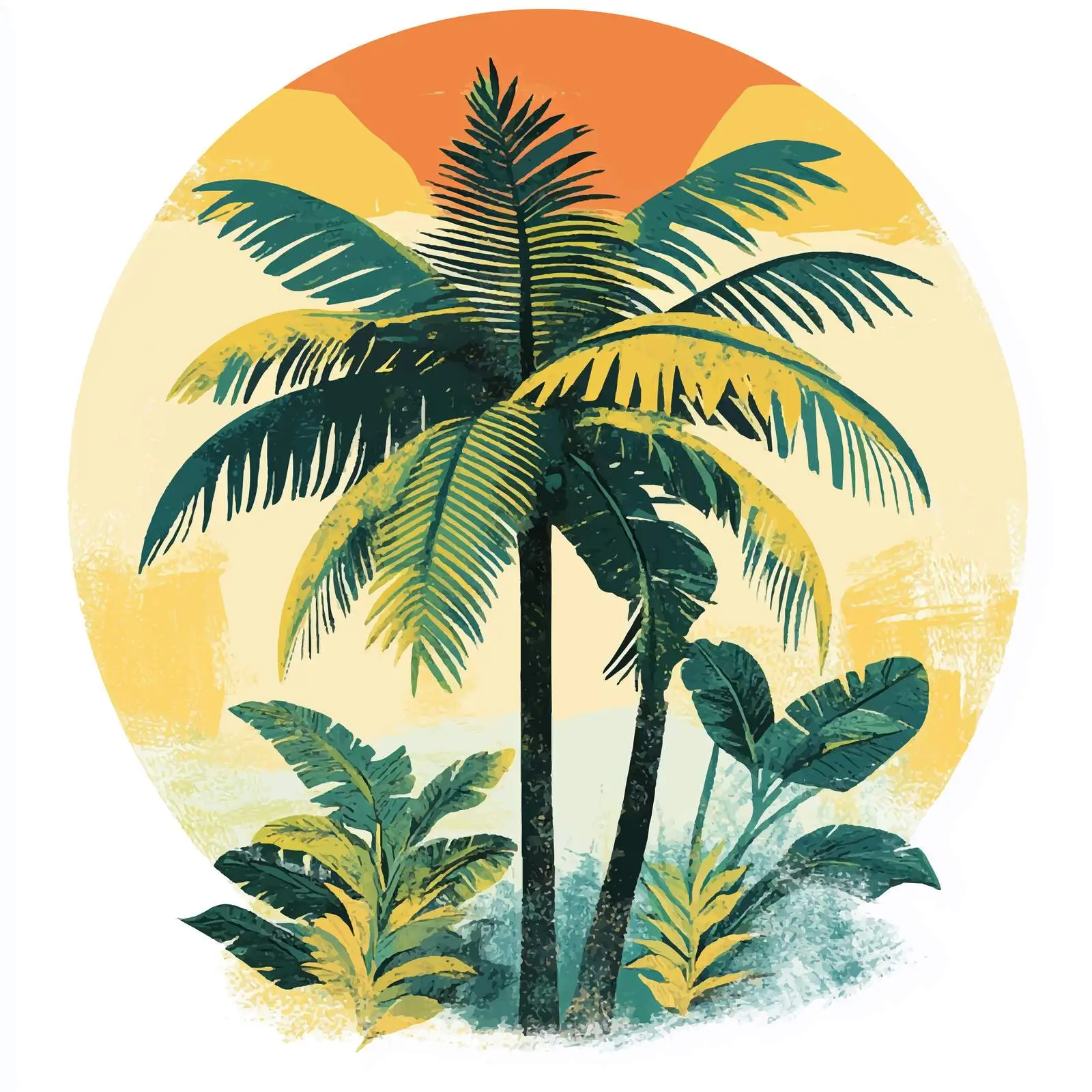 Isolated Tropical Palm Tree Design Vector — free download from Dotvec