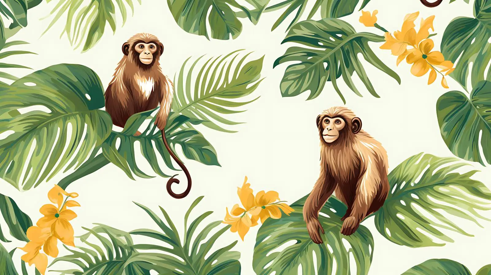 Tropical Jungle Seamless Pattern — free download from Dotvec