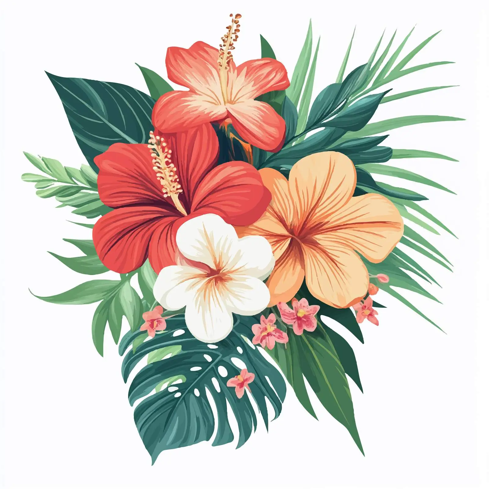Tropical Floral Vector Illustration Card Design — free download from Dotvec
