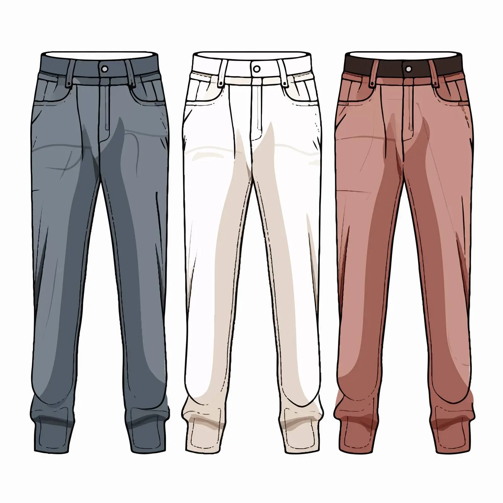 Cartoon Trousers Vector Illustration — free download from Dotvec