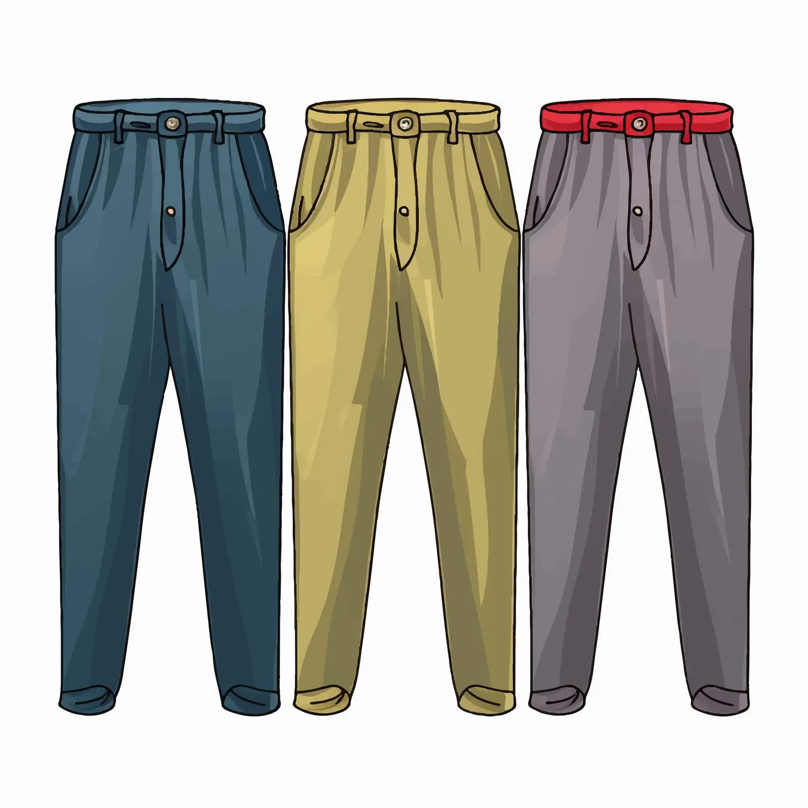 Cartoon Vector Illustration of Trousers – free wearable art image from Dotvec