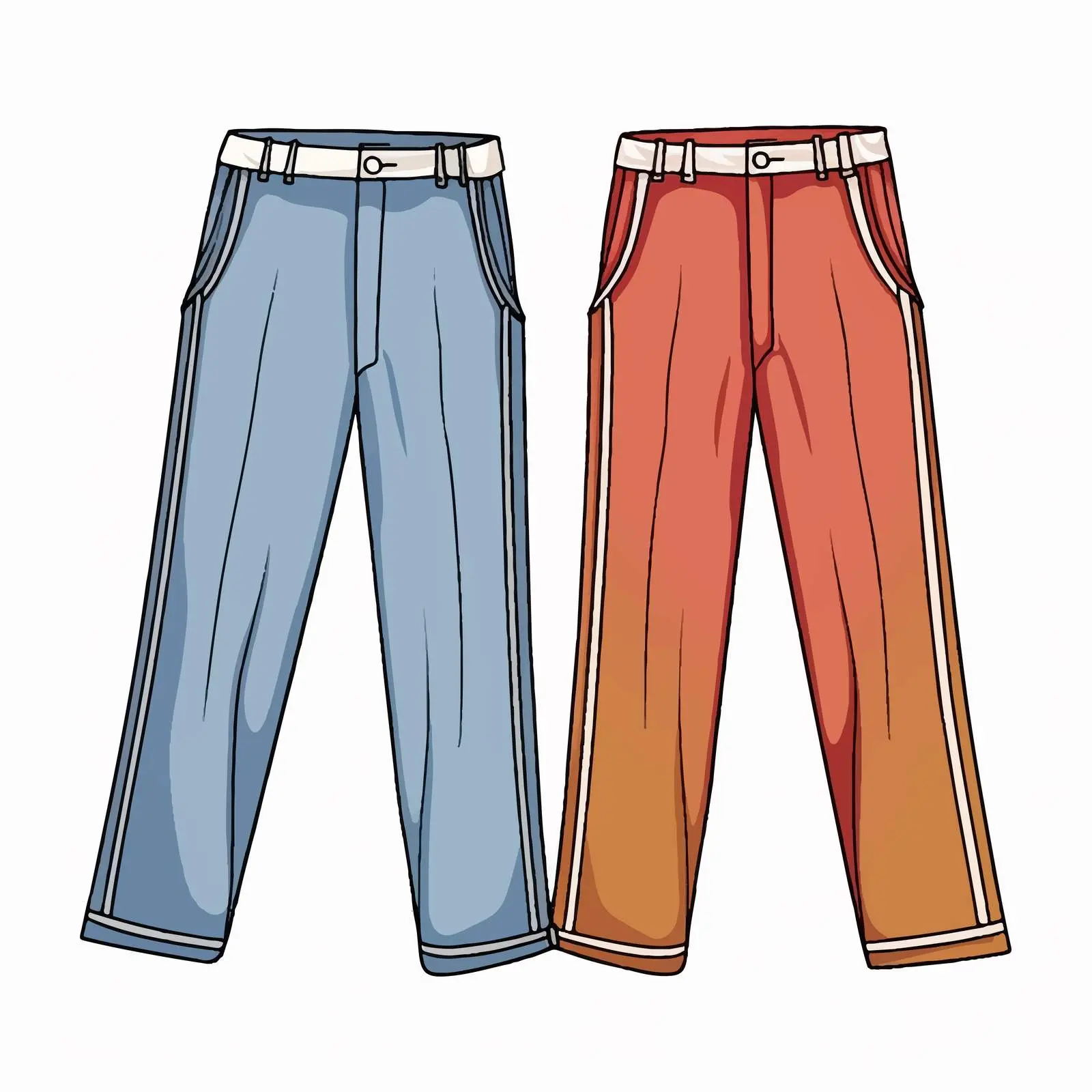 Cartoon Vector Illustration of Trousers — free download from Dotvec
