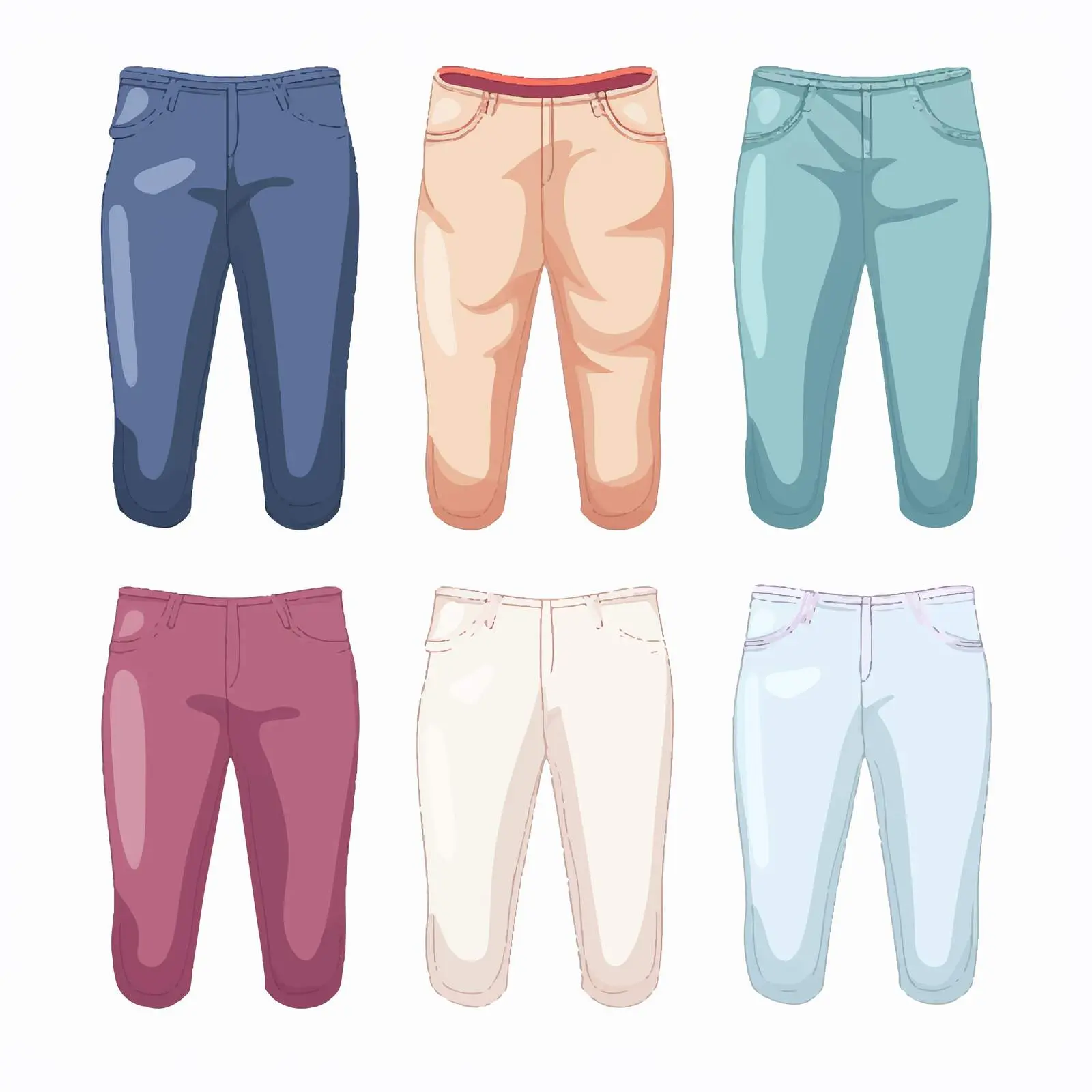 Vector Illustration of Isolated Trousers on White Background — free download from Dotvec
