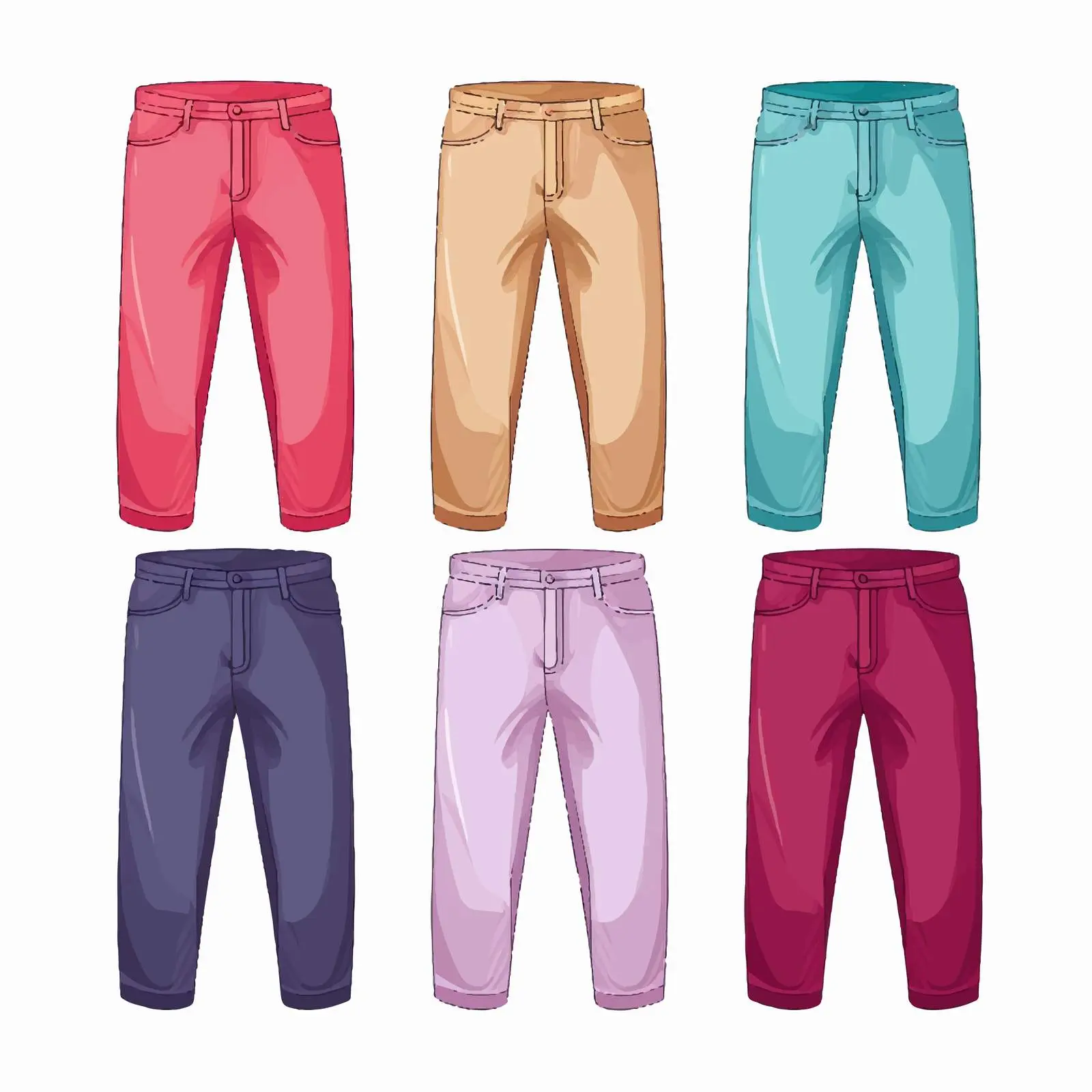 Vector Illustration of Isolated Trousers on White — free download from Dotvec