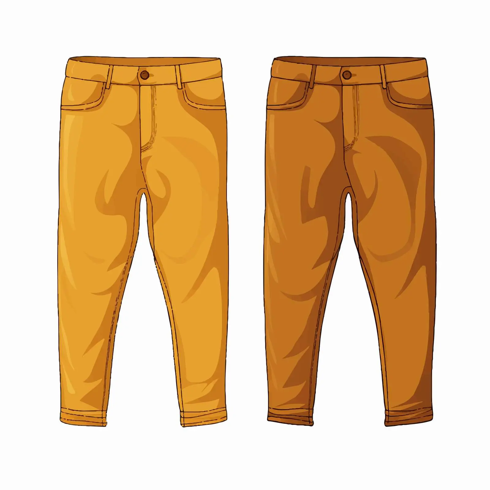 Vector Illustration of Isolated Trousers on White Background — free download from Dotvec