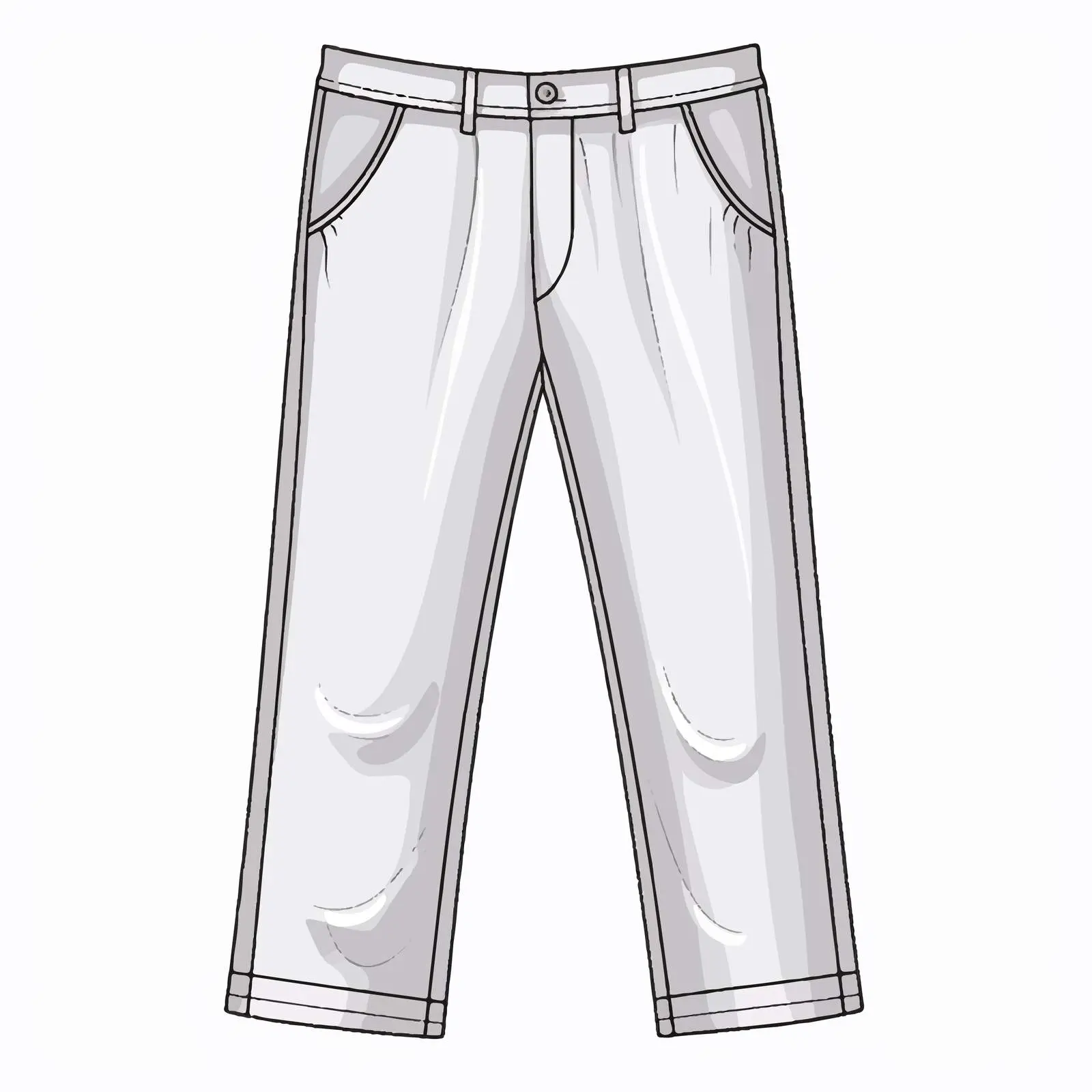 Vector Illustration of Trousers on White Background – free wearable art image from Dotvec