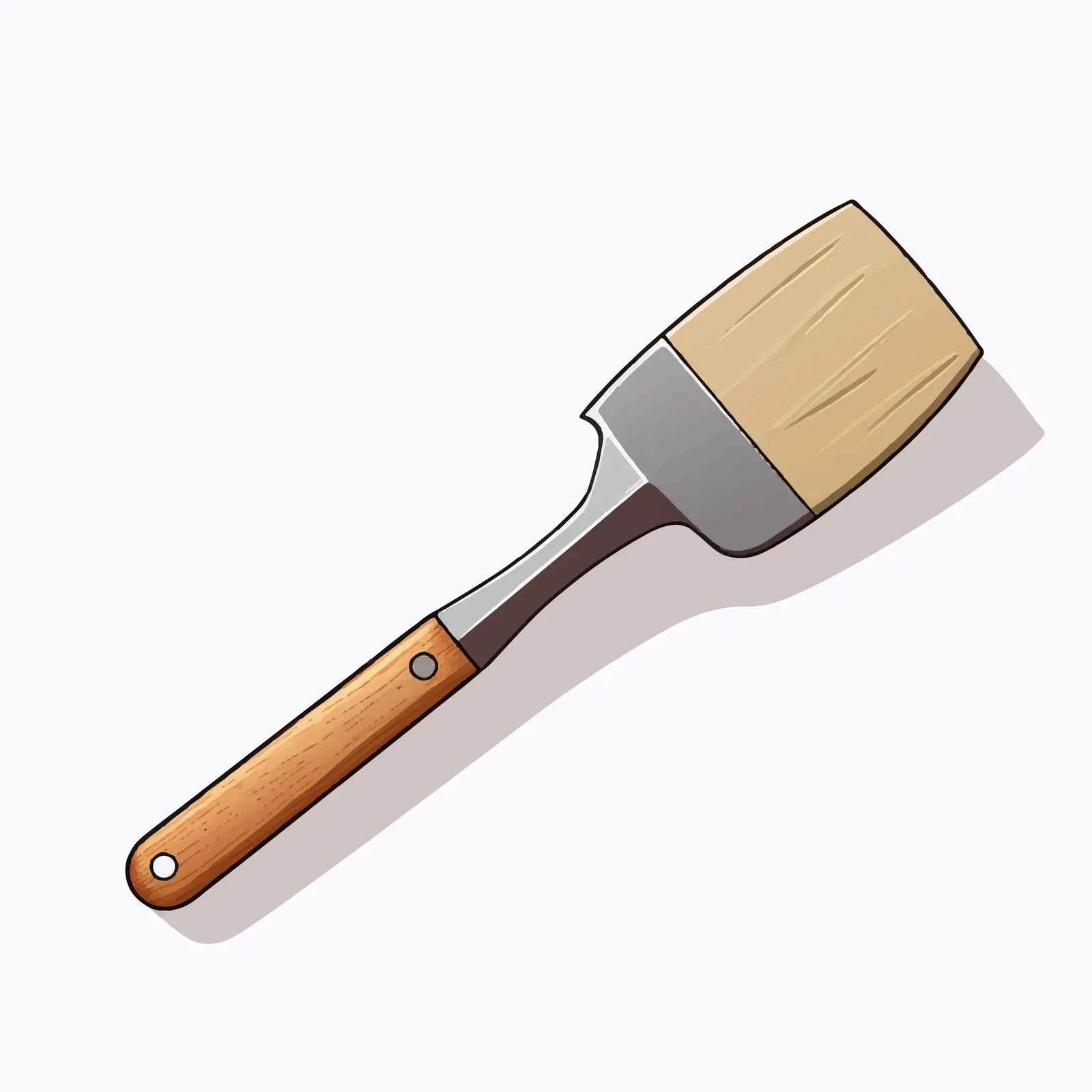 Trowel Line Vector Illustration on White Background — free download from Dotvec