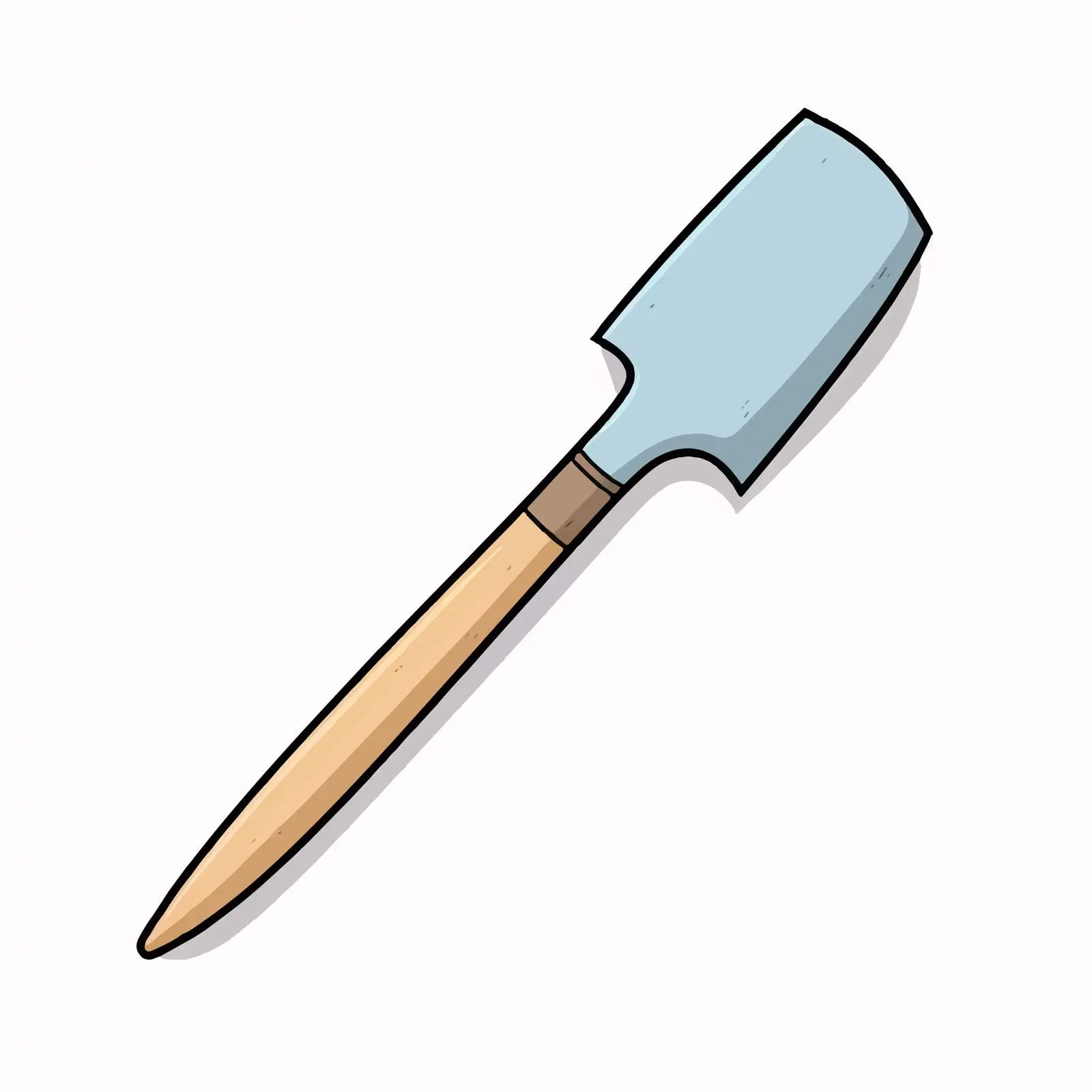 Outline Vector Illustration of a Trowel — free download from Dotvec