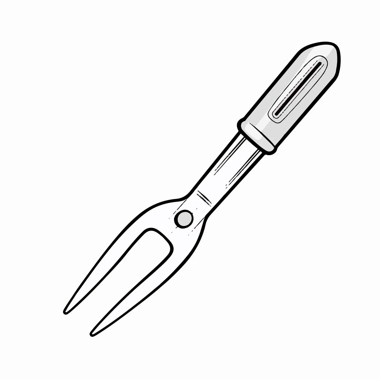 Trowel Outline Vector Illustration on White Background — free download from Dotvec