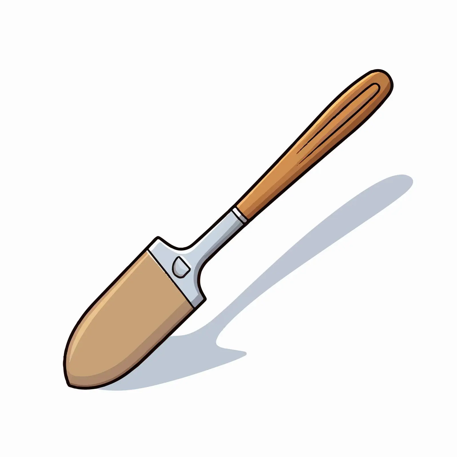 Trowel Outline Vector Illustration on White Background — free download from Dotvec