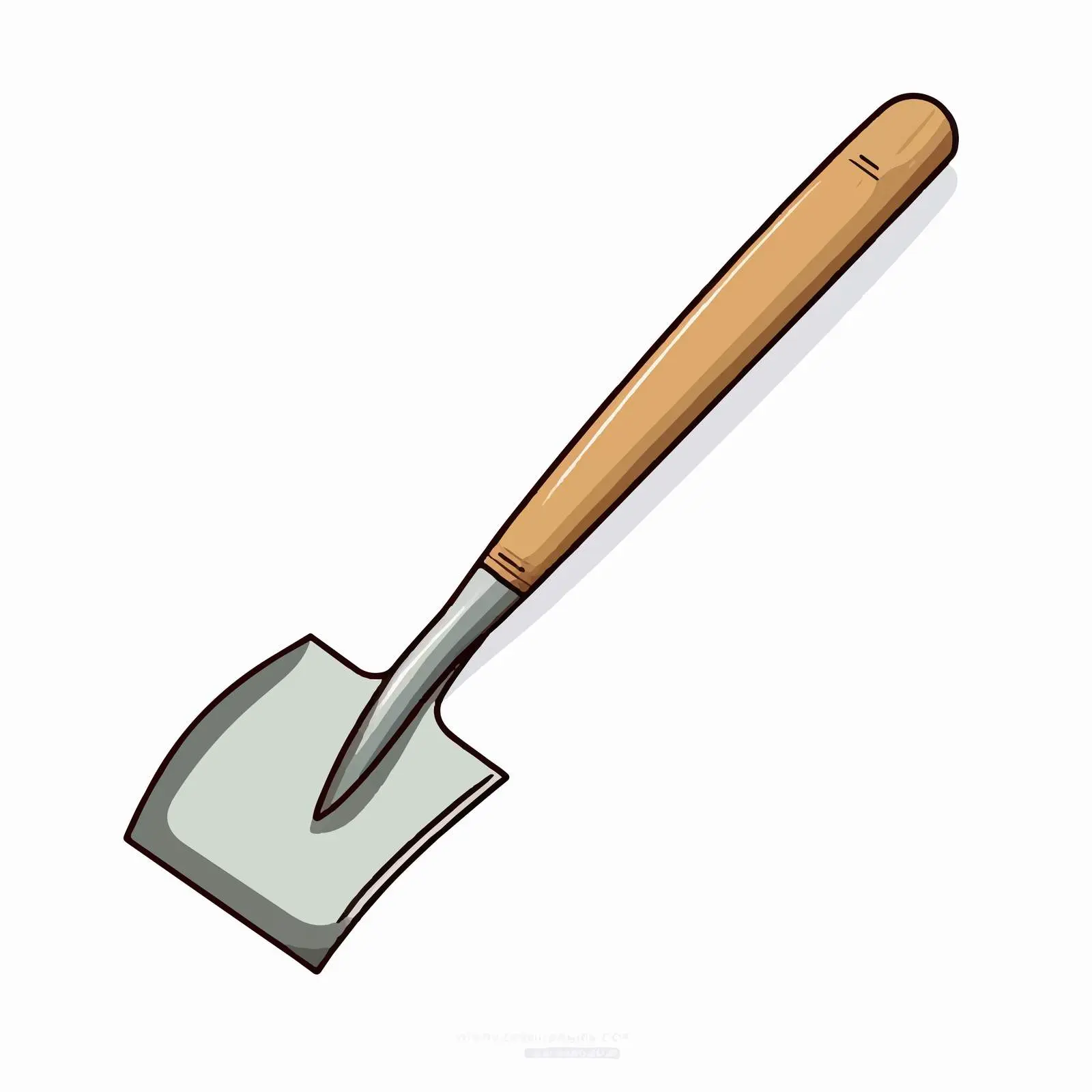 Outline Vector Trowel Illustration on White Background — free download from Dotvec