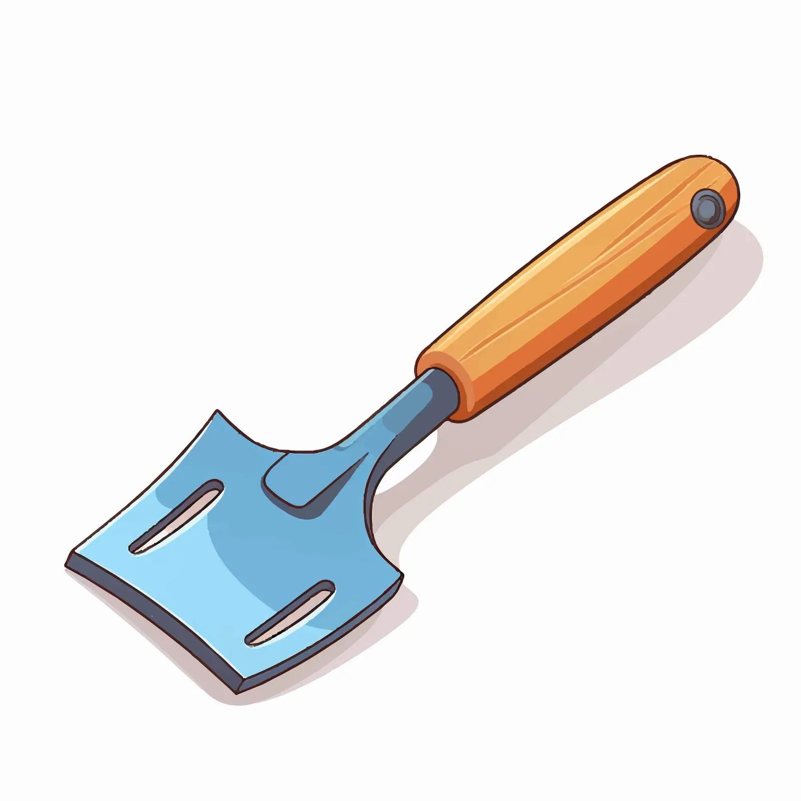 Top View Trowel Vector Illustration on White Background – free tool design image from Dotvec