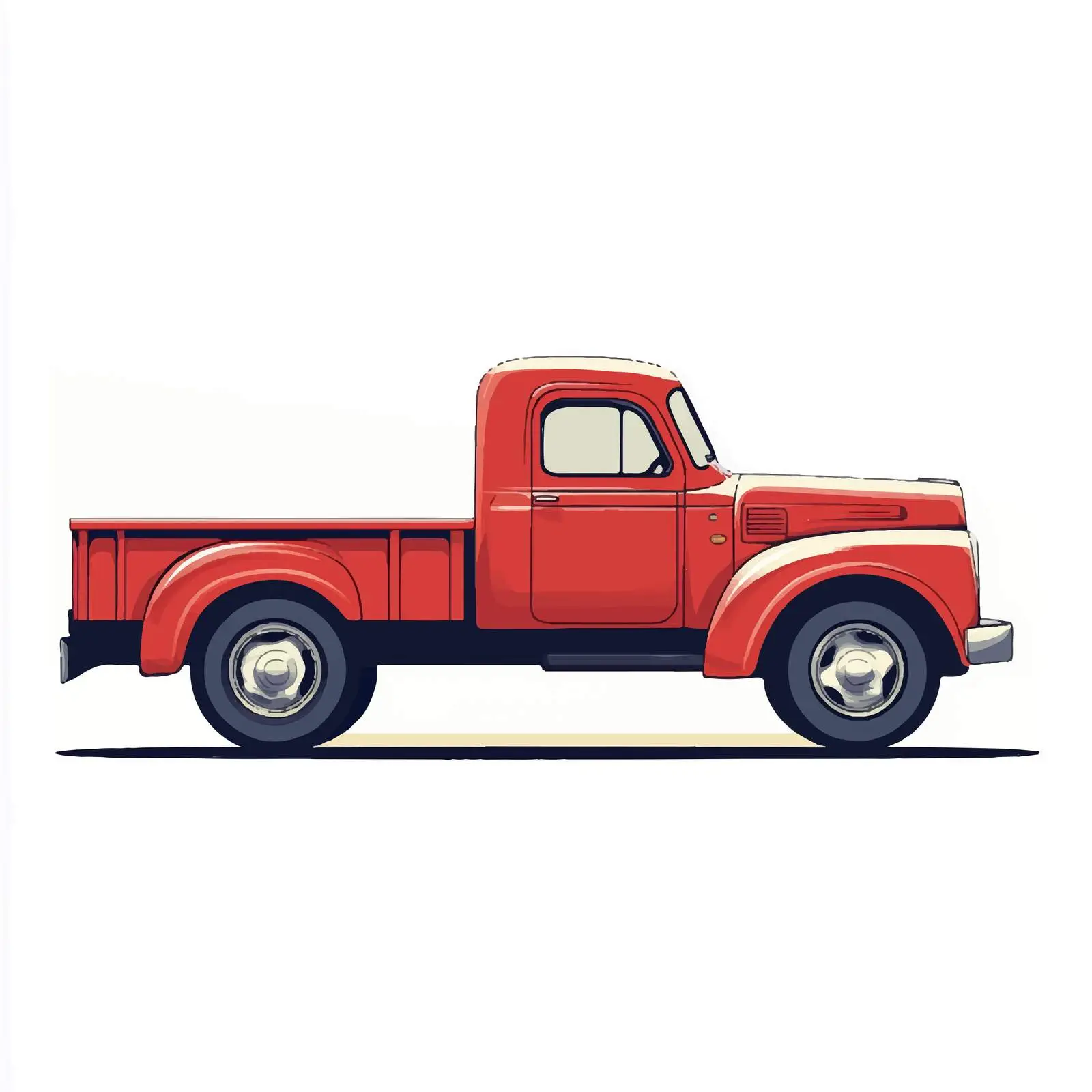 Flat Vector Illustration of Isolated Truck — free download from Dotvec