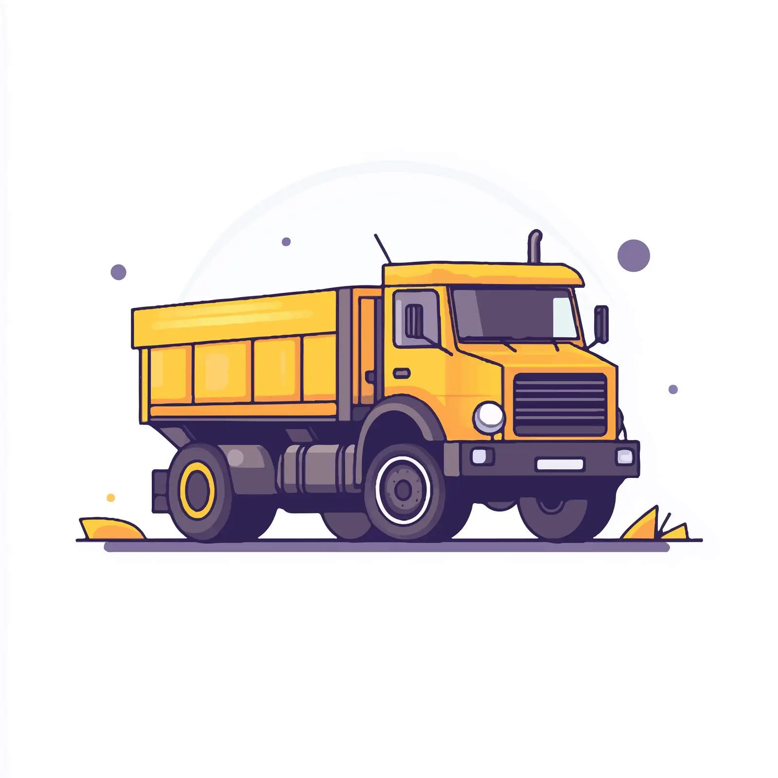 Flat Vector Illustration of Isolated Truck — free download from Dotvec