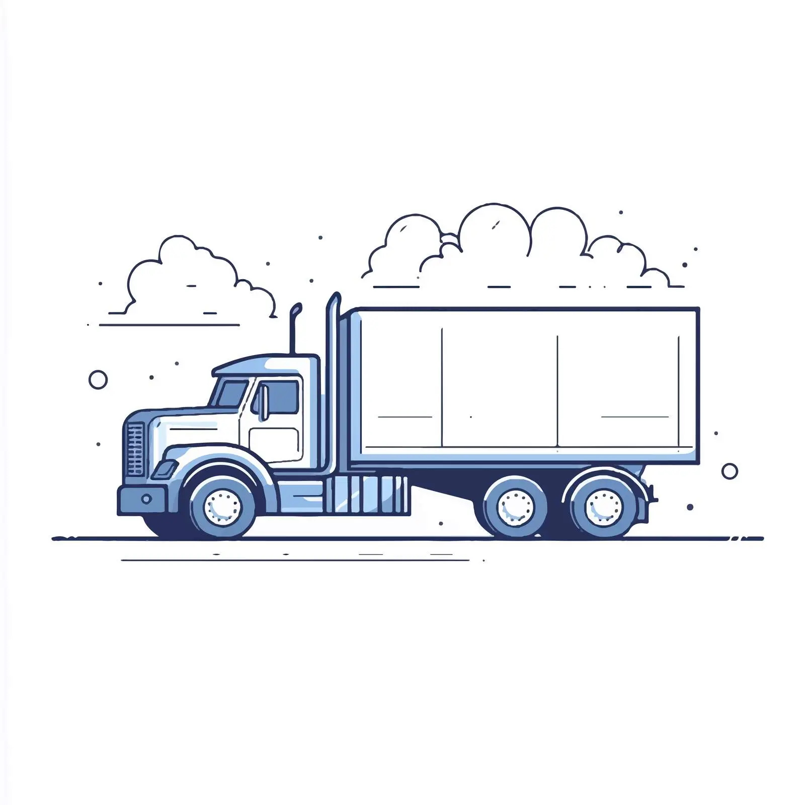 Flat Vector Illustration of Isolated Truck — free download from Dotvec