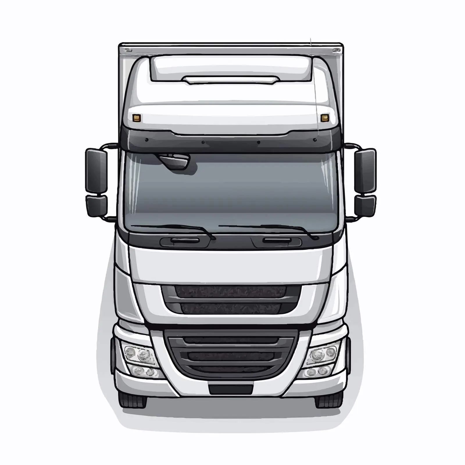 Isolated Truck Line Vector Illustration on White Background — free download from Dotvec