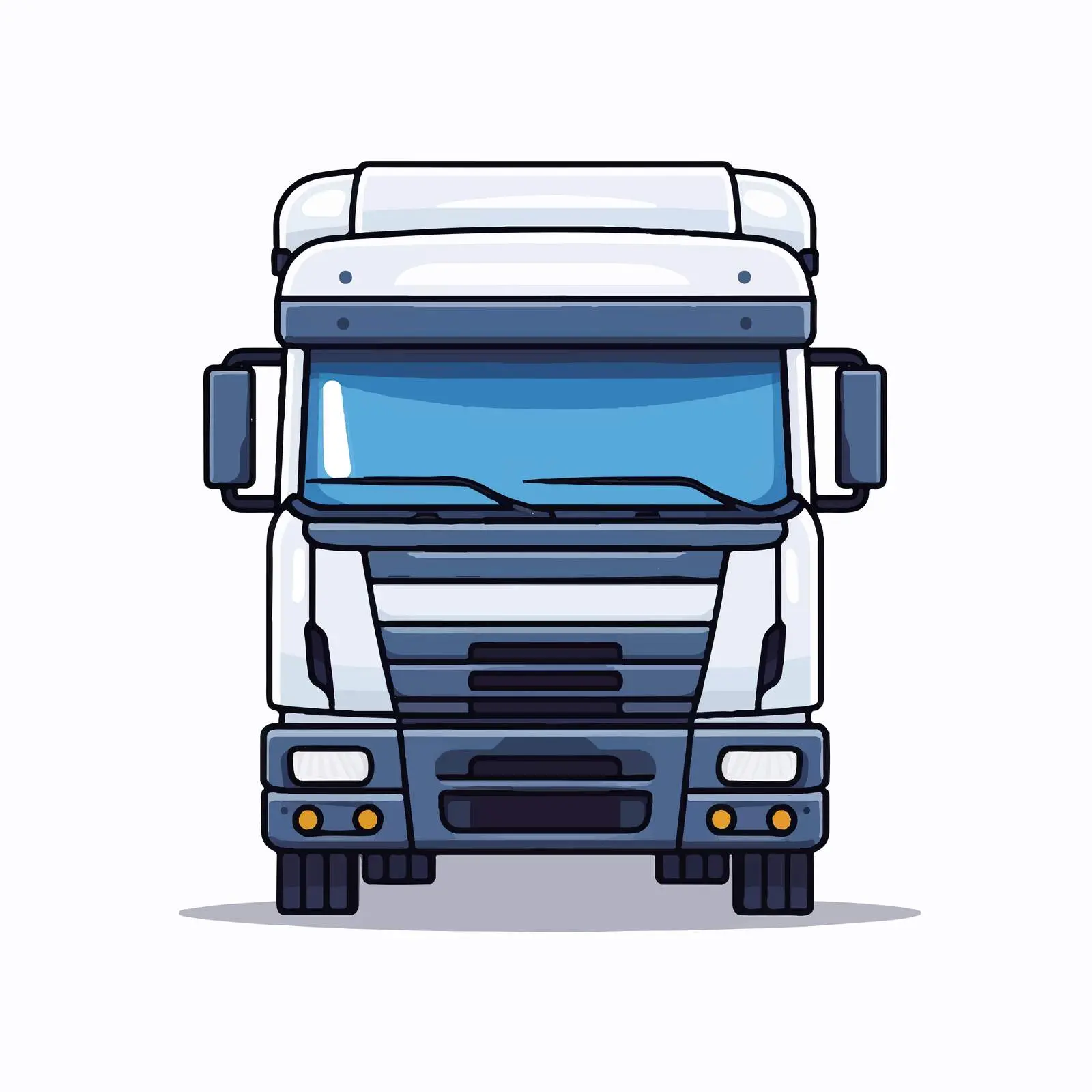 Truck Line Vector Illustration on White Background — free download from Dotvec