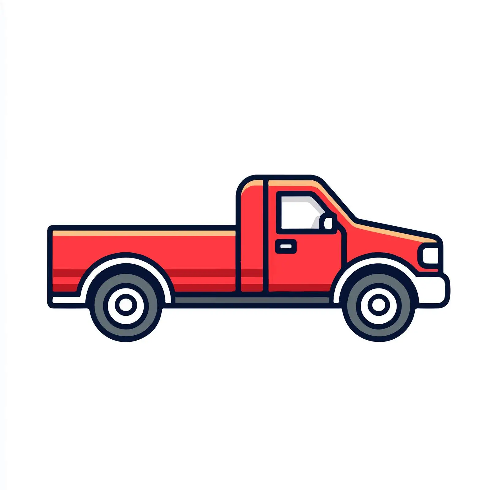 Isolated Vector Icon of a Pickup Truck — free download from Dotvec