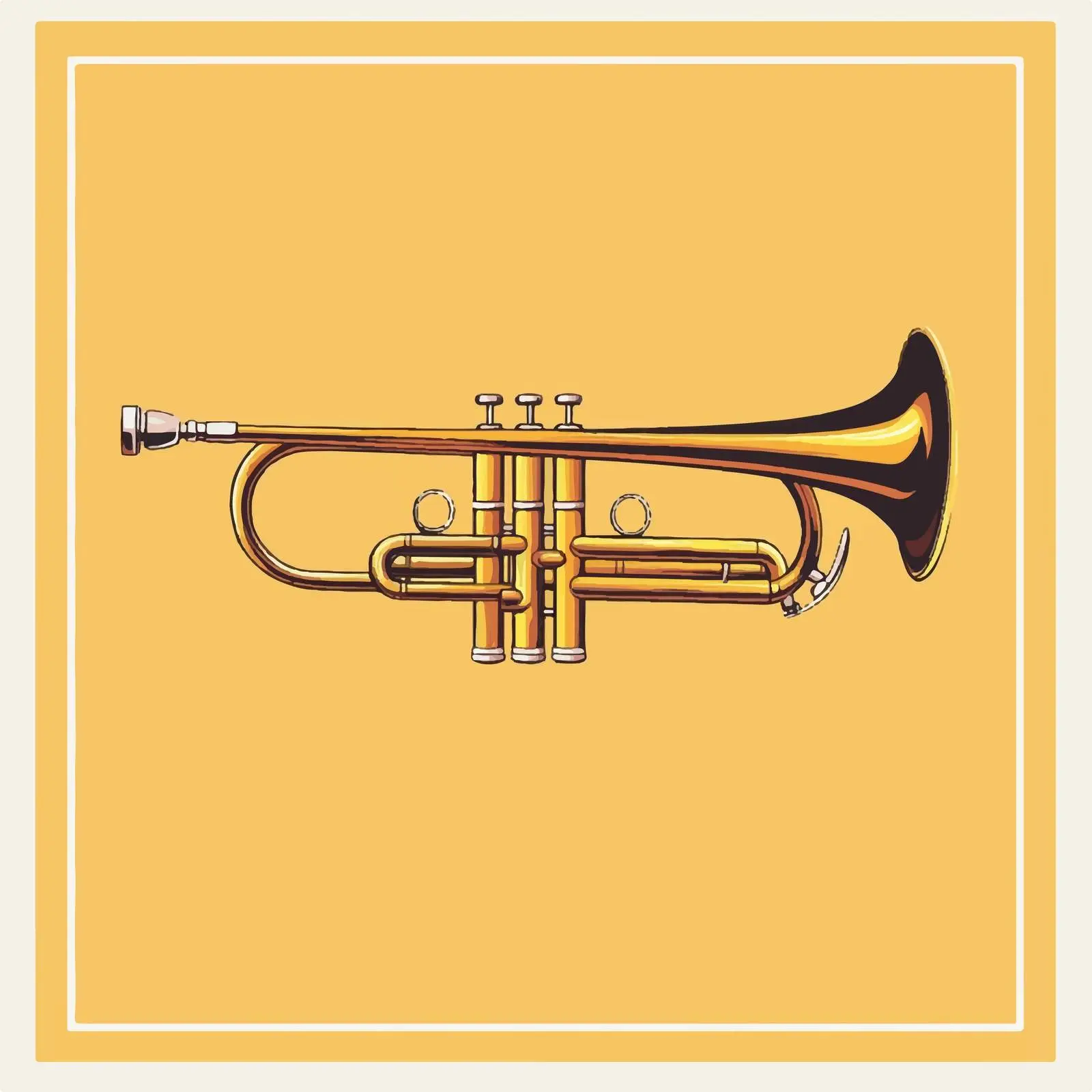 Flat Vector Illustration of Jazz Trumpet — free download from Dotvec
