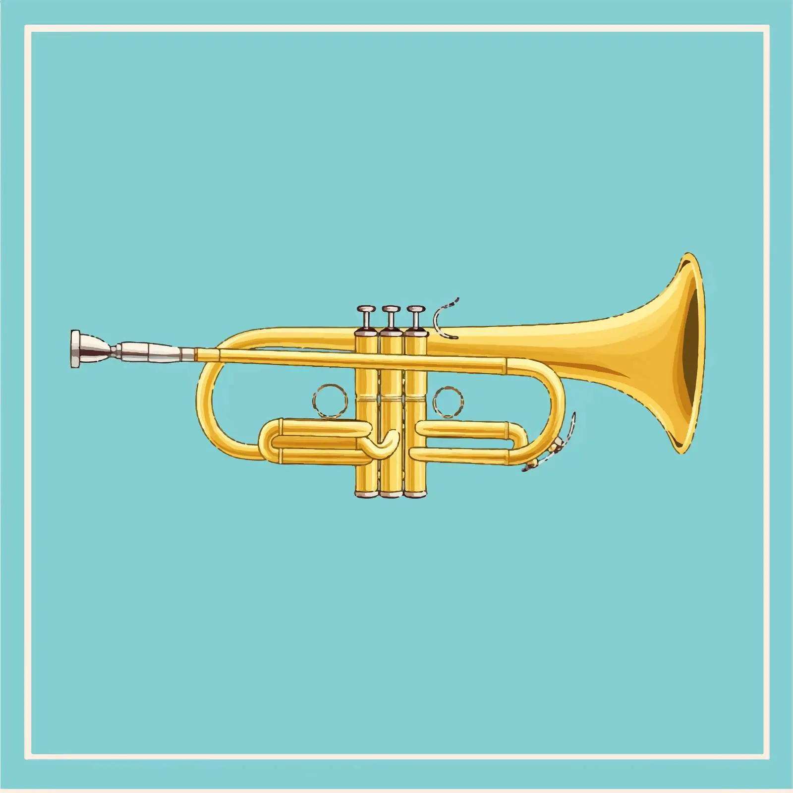 Flat Vector Illustration of Jazz Trumpet — free download from Dotvec