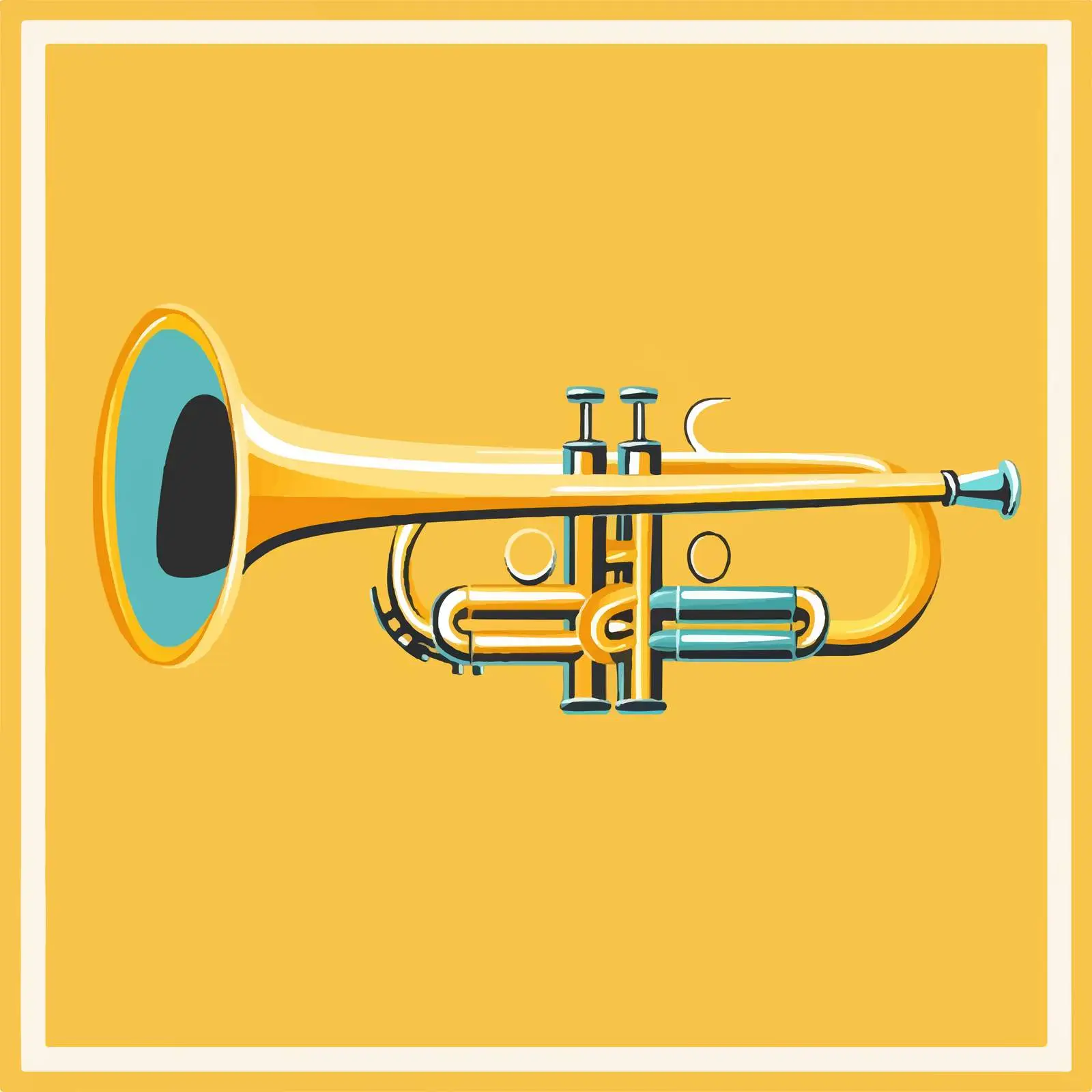Flat Vector Illustration of Jazz Trumpet — free download from Dotvec