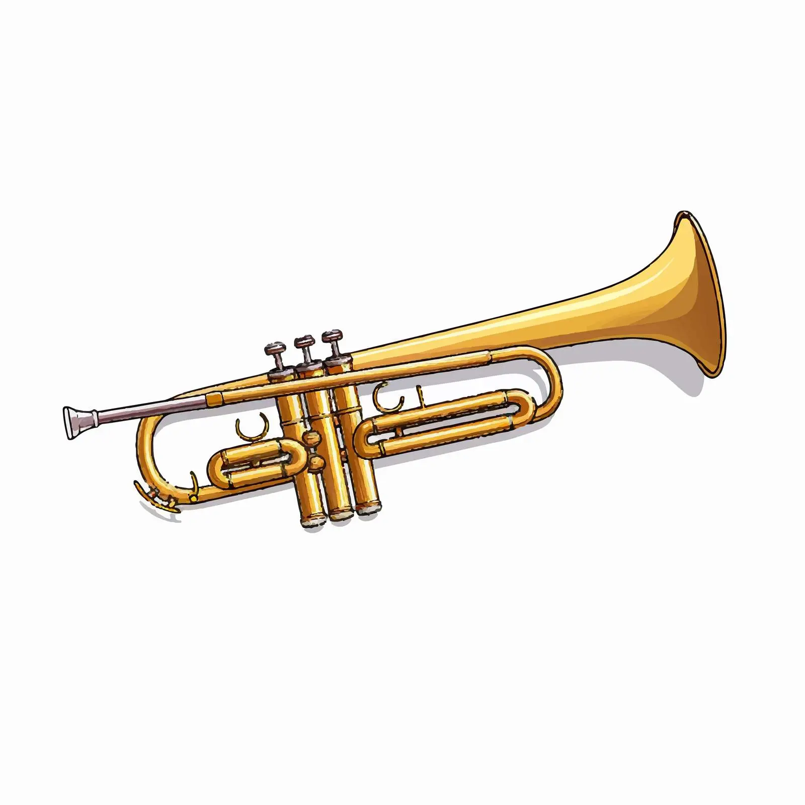 Isolated Trumpet Vector Illustration on White Background — free download from Dotvec
