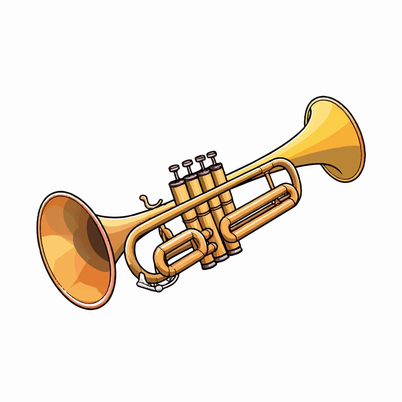 Trumpet Vector Illustration on White Background — free download from Dotvec