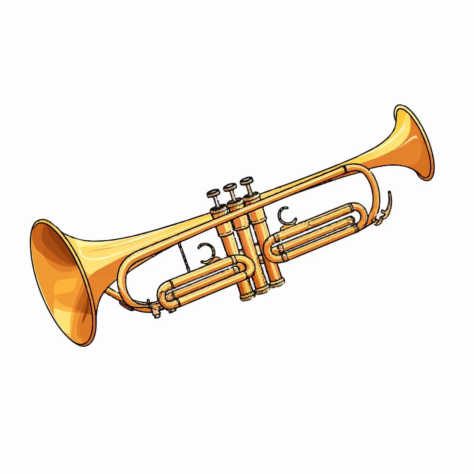 Isolated Trumpet Vector Illustration on White Background — free download from Dotvec