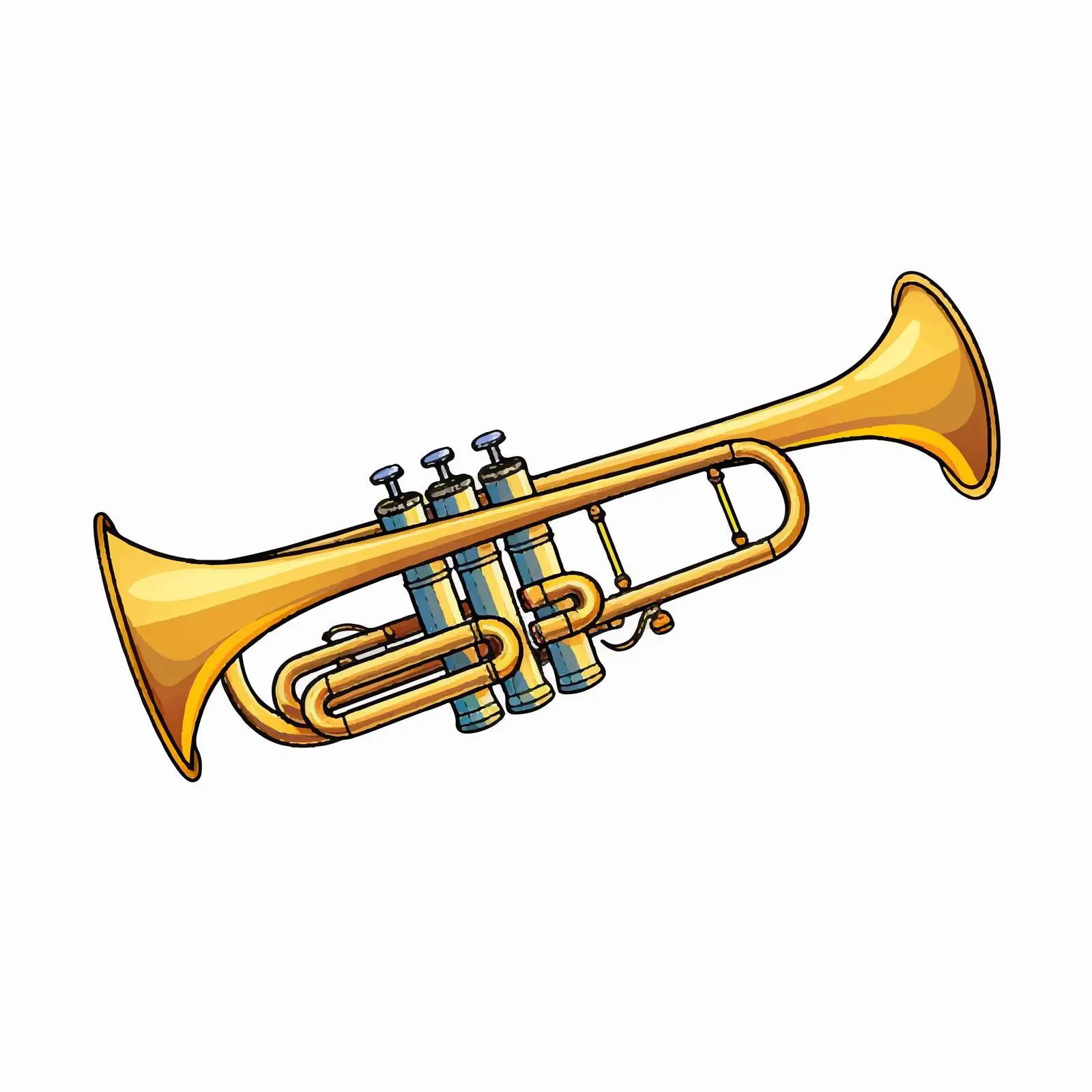 Isolated Trumpet Vector Illustration on White Background — free download from Dotvec