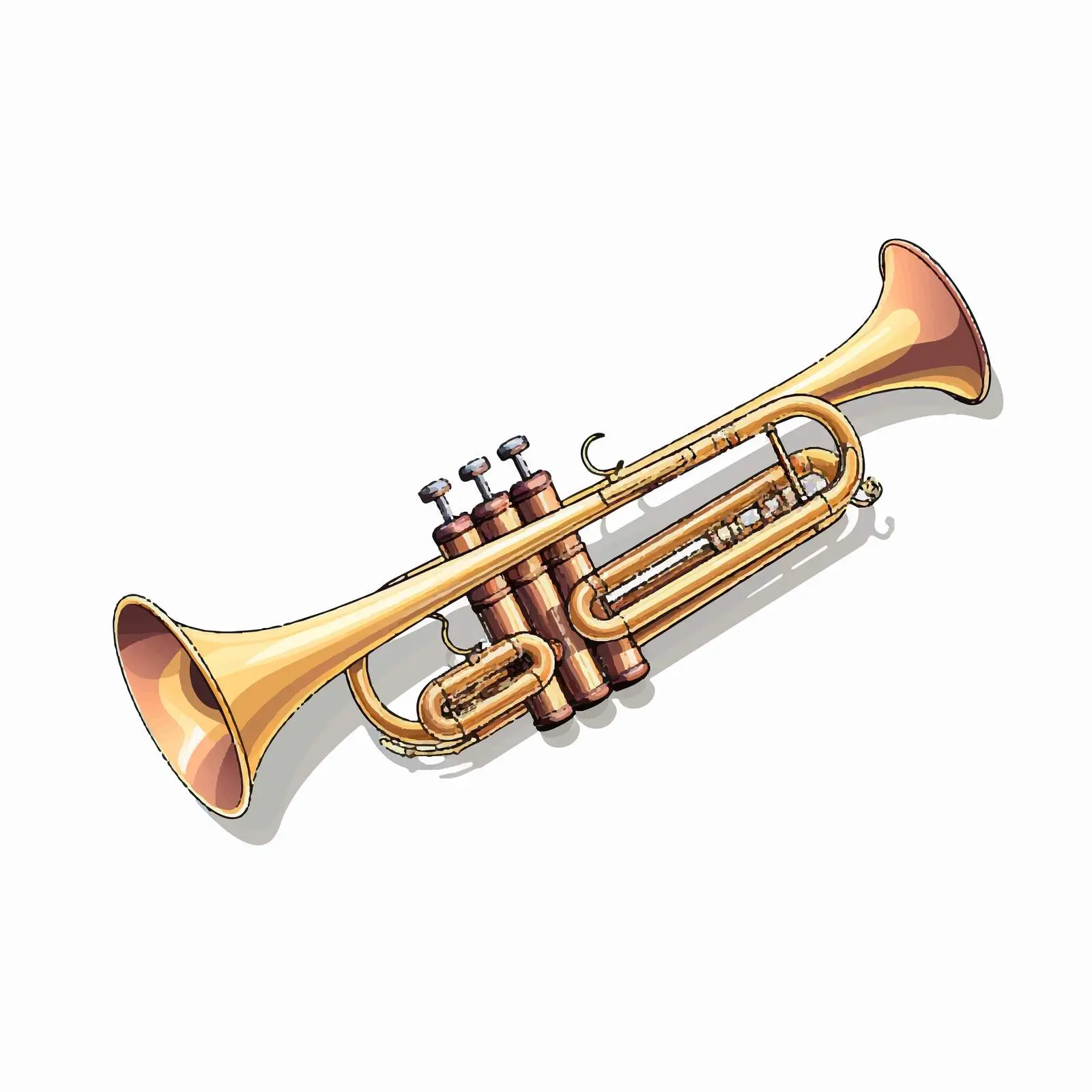 Isolated Trumpet Vector Illustration on White Background – free pet graphic image from Dotvec