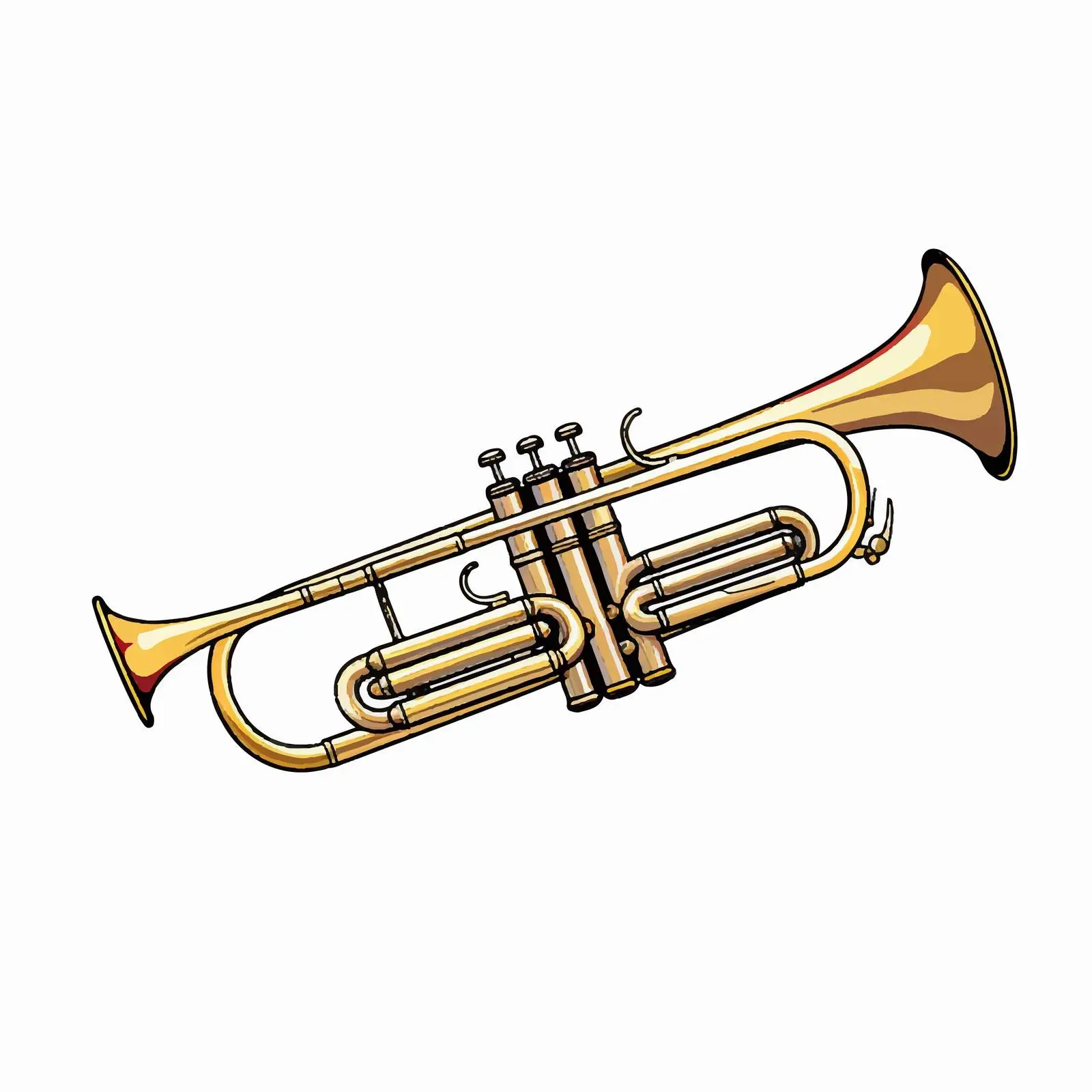 Isolated Trumpet Vector Illustration on White Background — free download from Dotvec