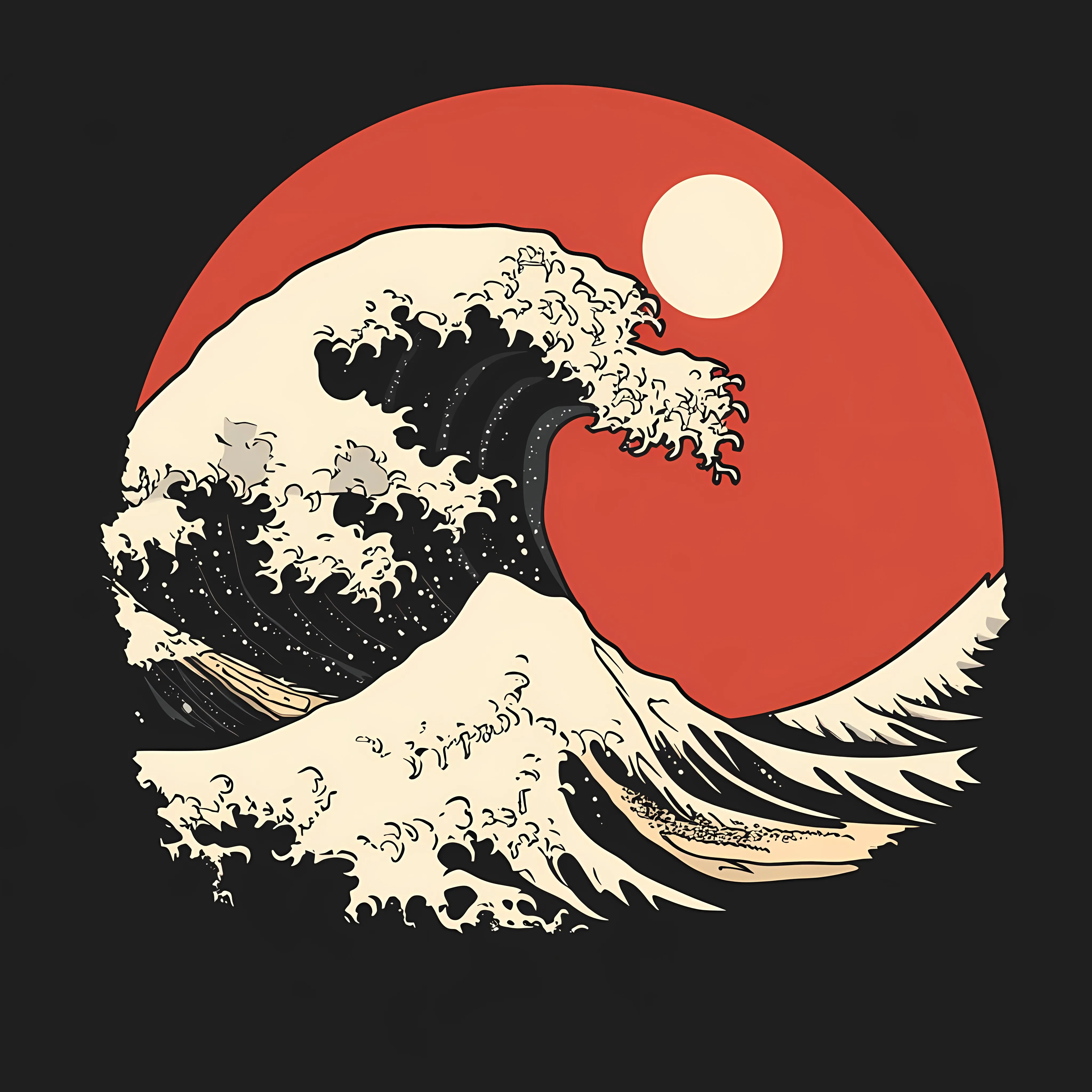 Flat Cartoon Style Tsunami Wave Background — free download from Dotvec