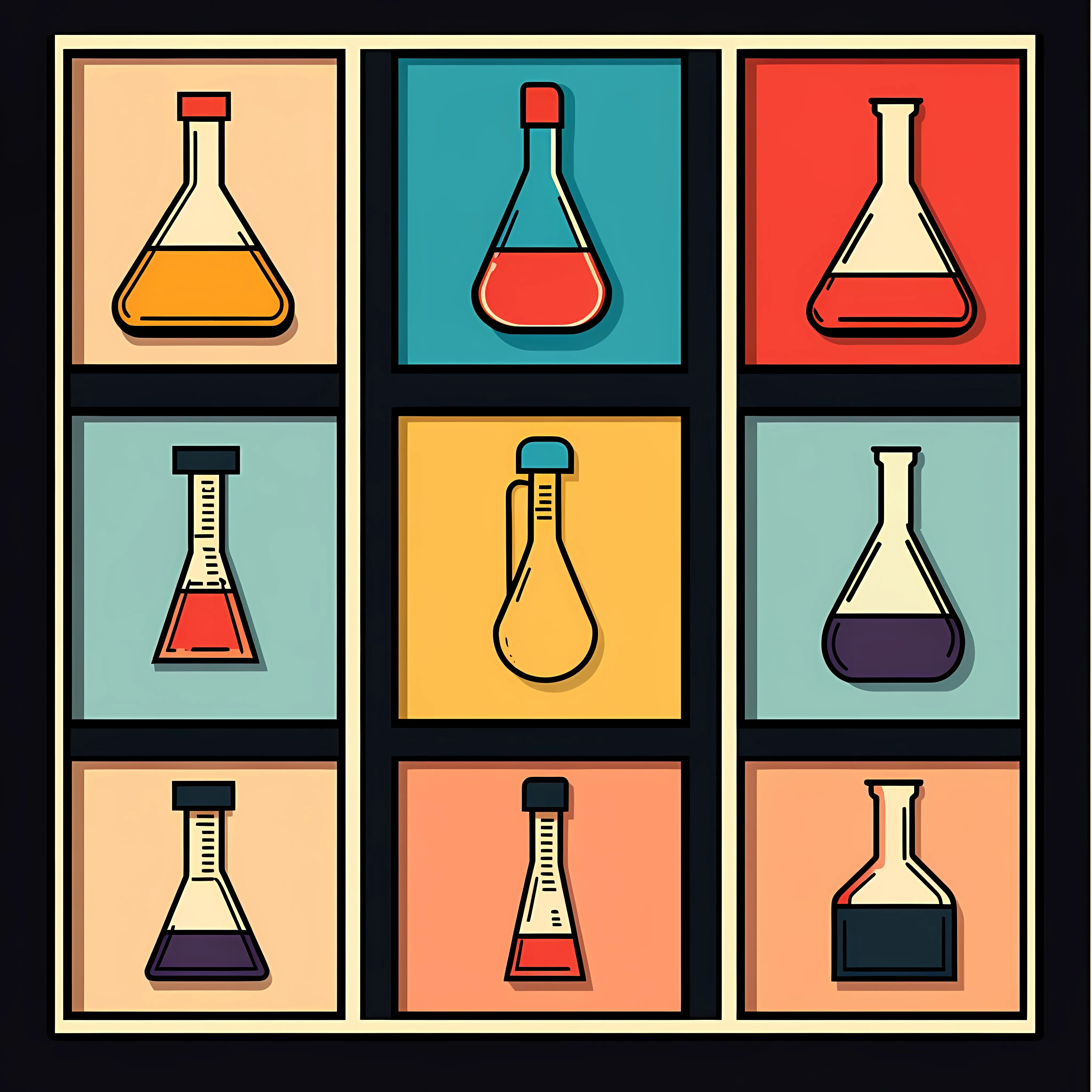 Flat Vector Icon of Chemical Laboratory Equipment — free download from Dotvec